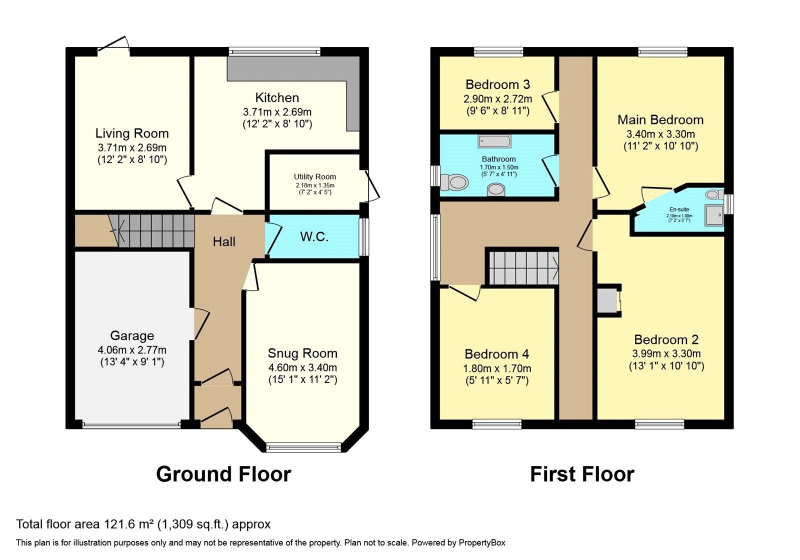 Floorplan of 4 bedroom Detached House for sale, Coulthurst Gardens, Darwen, Lancashire, BB3