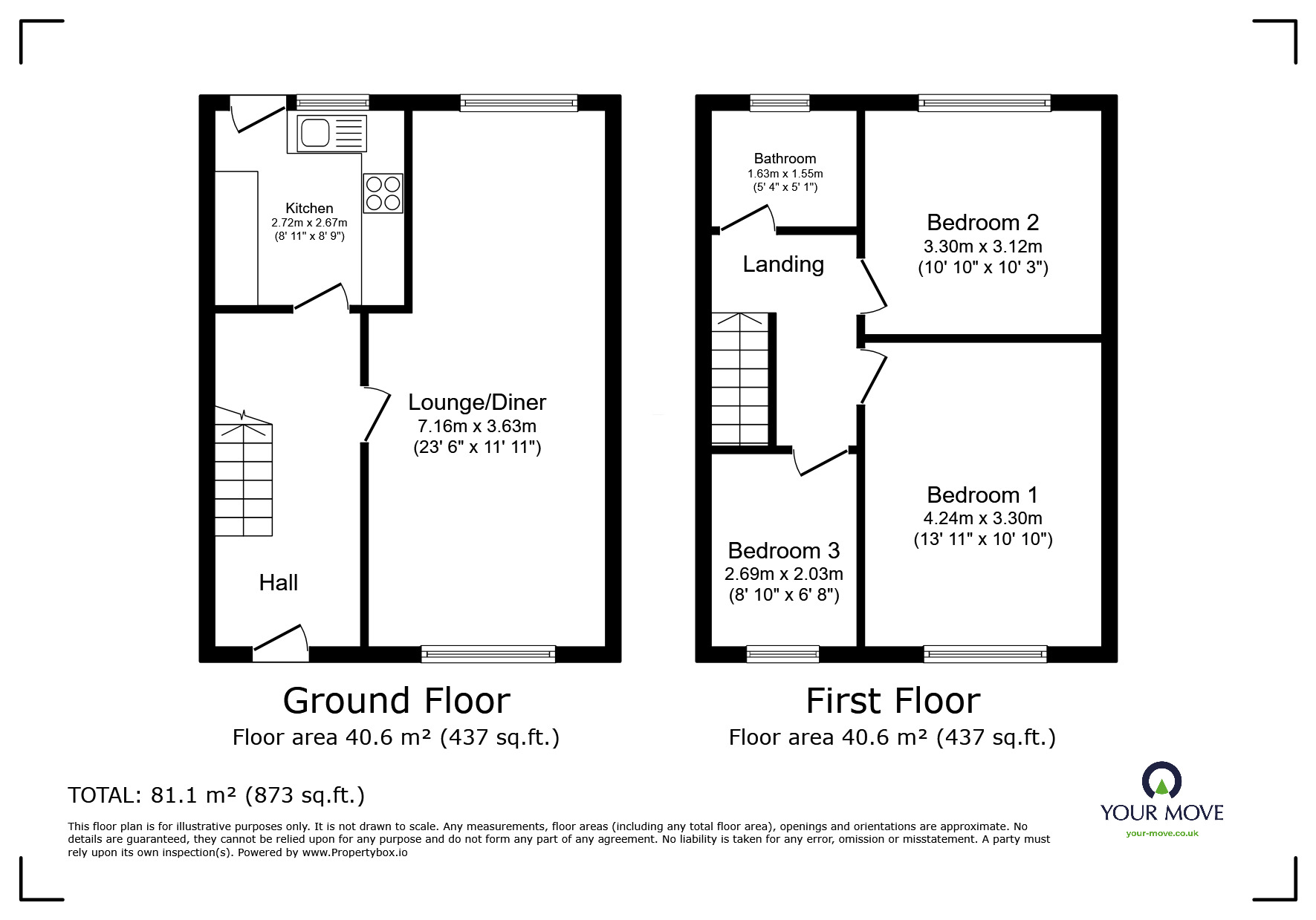 Floorplan of 3 bedroom Semi Detached House for sale, Cranberry Close, Darwen, Lancashire, BB3