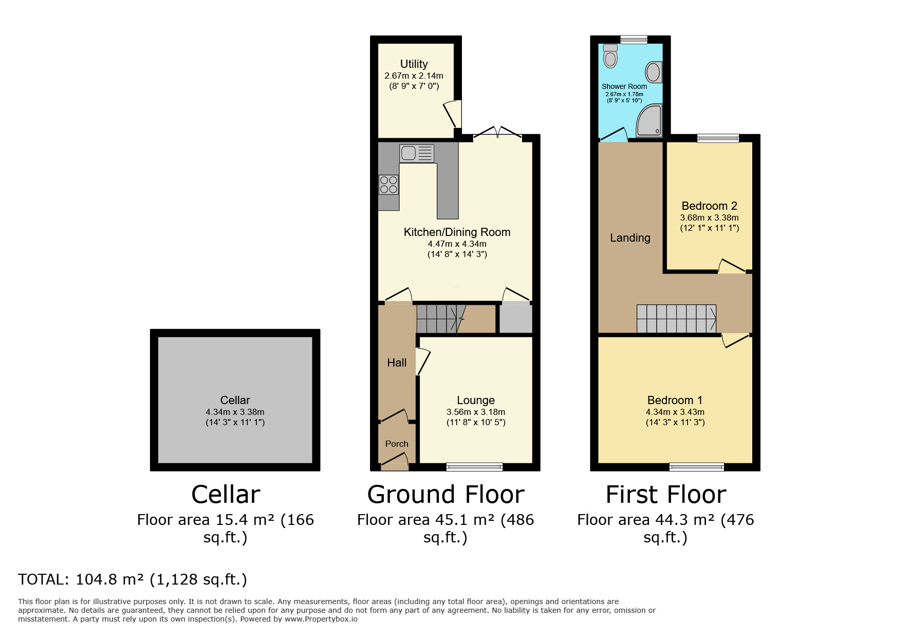 Floorplan of 2 bedroom Mid Terrace House for sale, Green Street East, Darwen, Lancashire, BB3