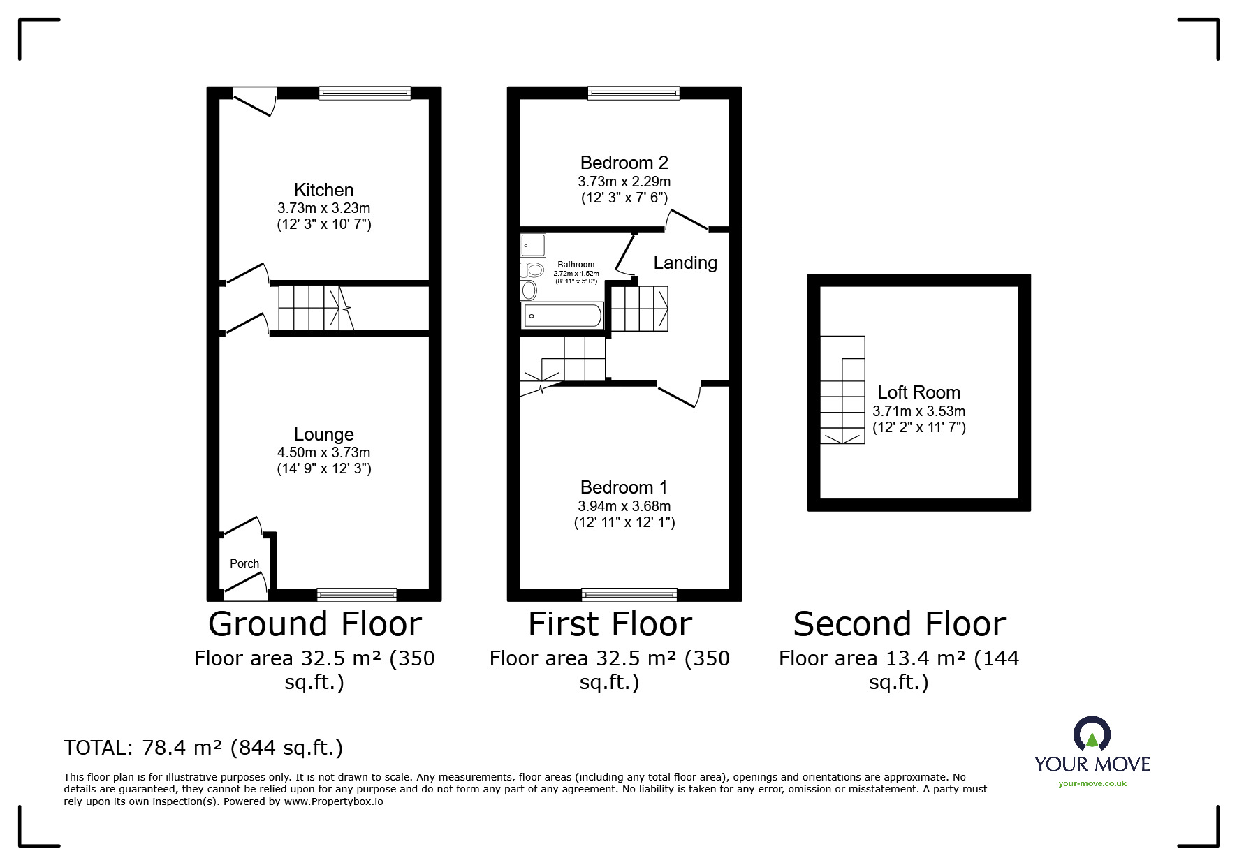 Floorplan of 2 bedroom Mid Terrace House for sale, Lloyd Street, Darwen, Lancashire, BB3