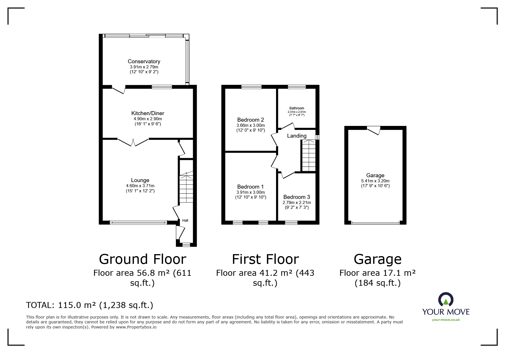 Floorplan of 3 bedroom Semi Detached House for sale, Lord Street, Darwen, Lancashire, BB3