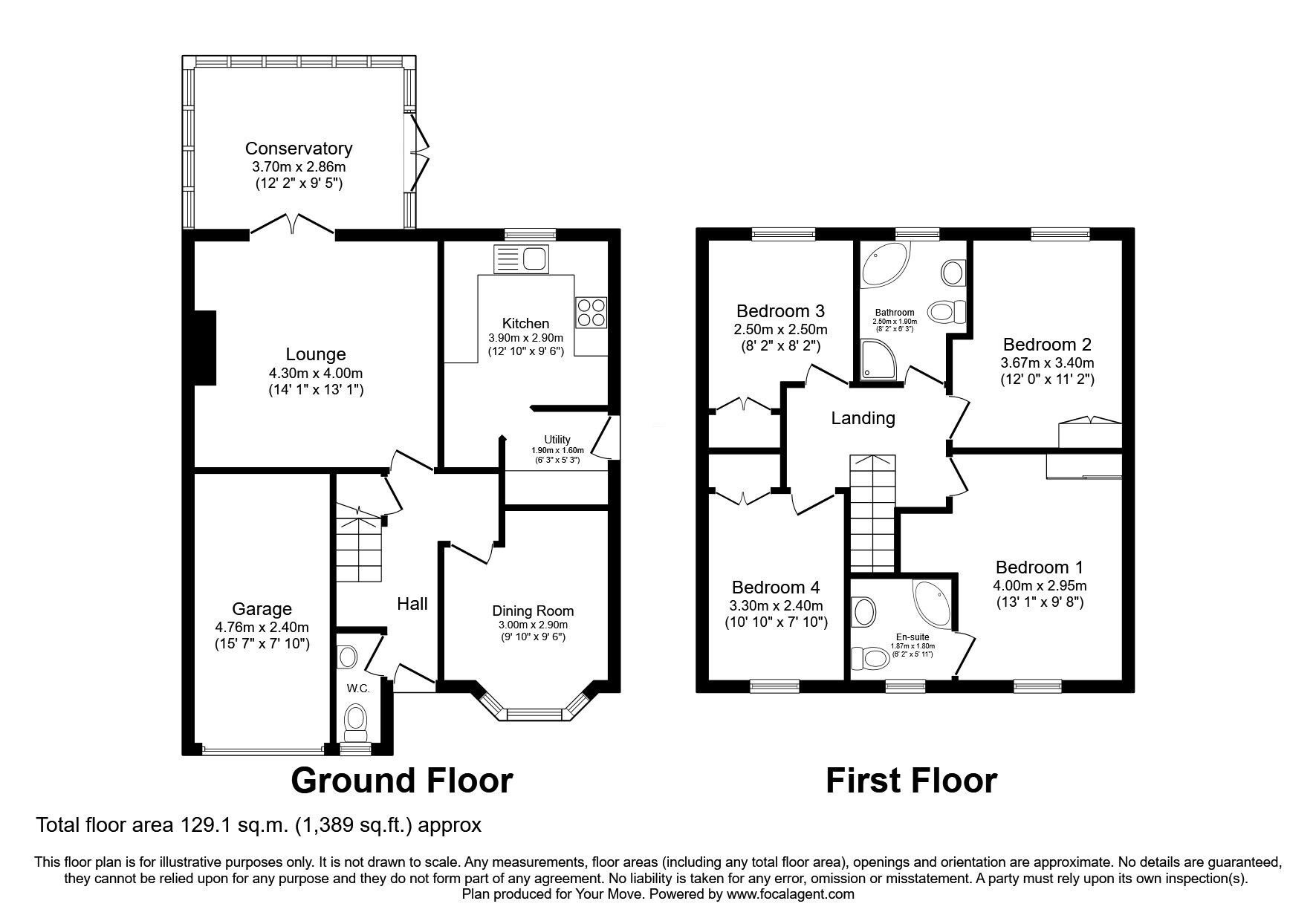 Floorplan of 4 bedroom Detached House for sale, Chapter Road, Lancashire, BB3