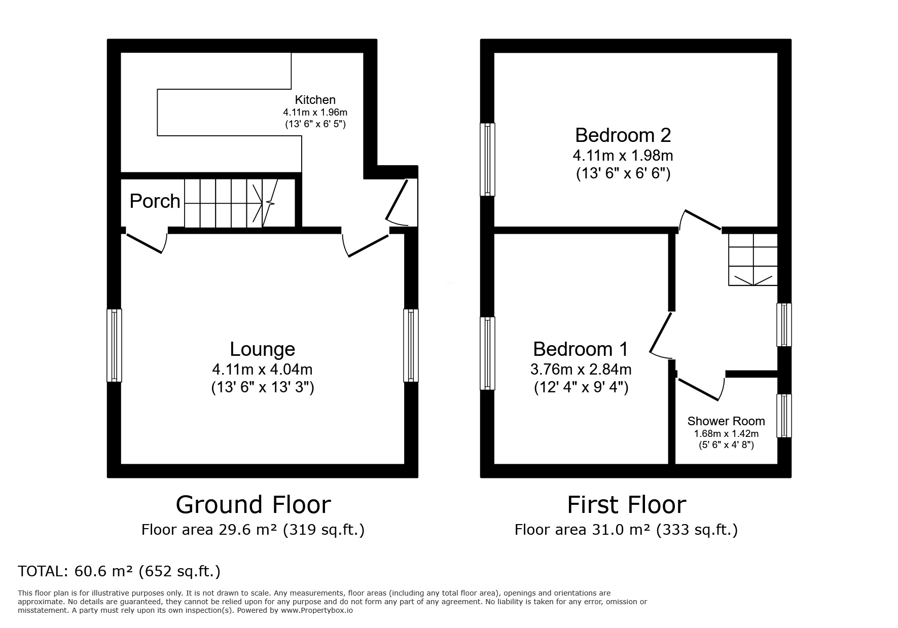 Floorplan of 2 bedroom End Terrace House for sale, Auckland Street, Darwen, Lancashire, BB3