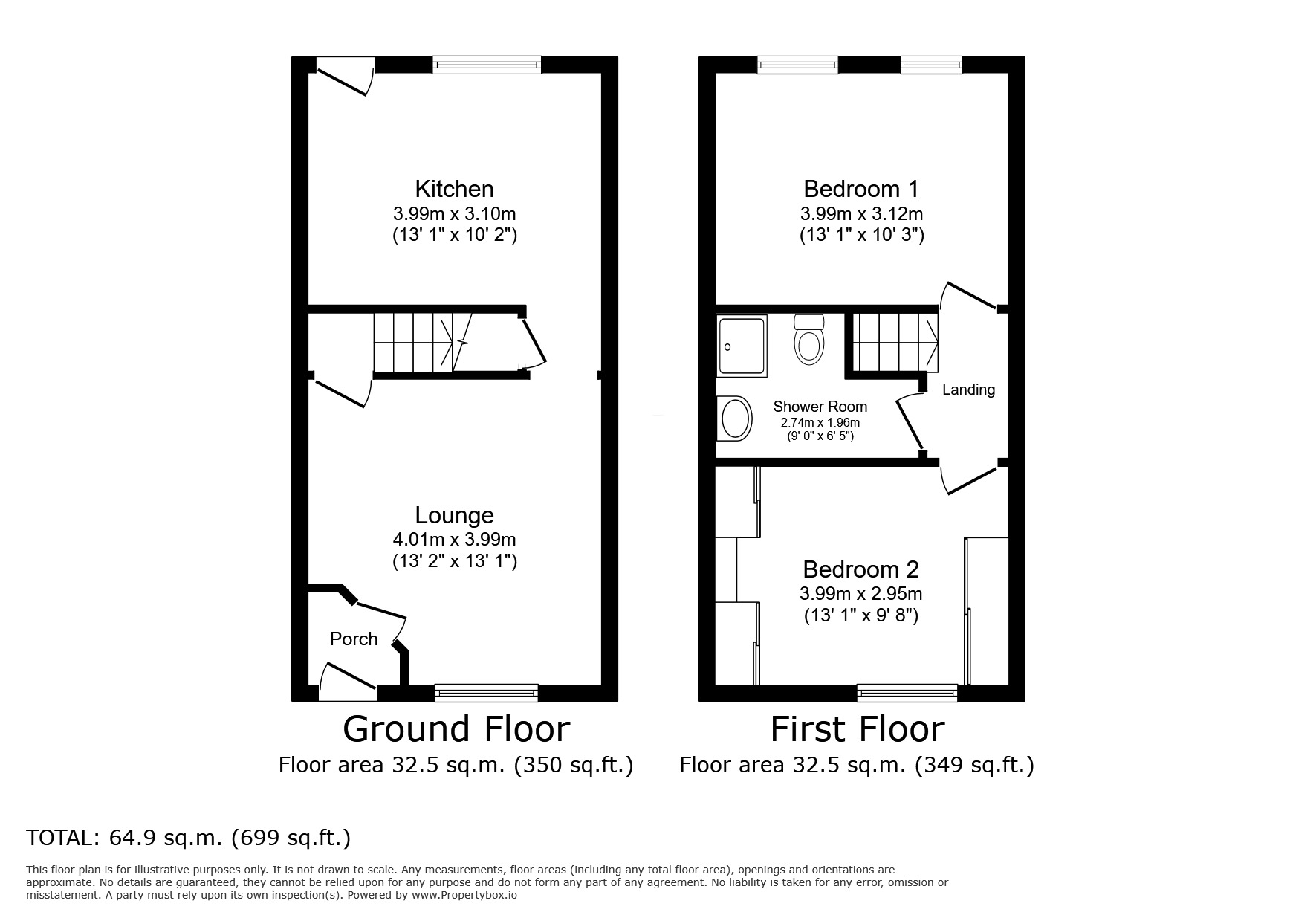 Floorplan of 2 bedroom Mid Terrace House for sale, Melita Street, Darwen, Lancashire, BB3