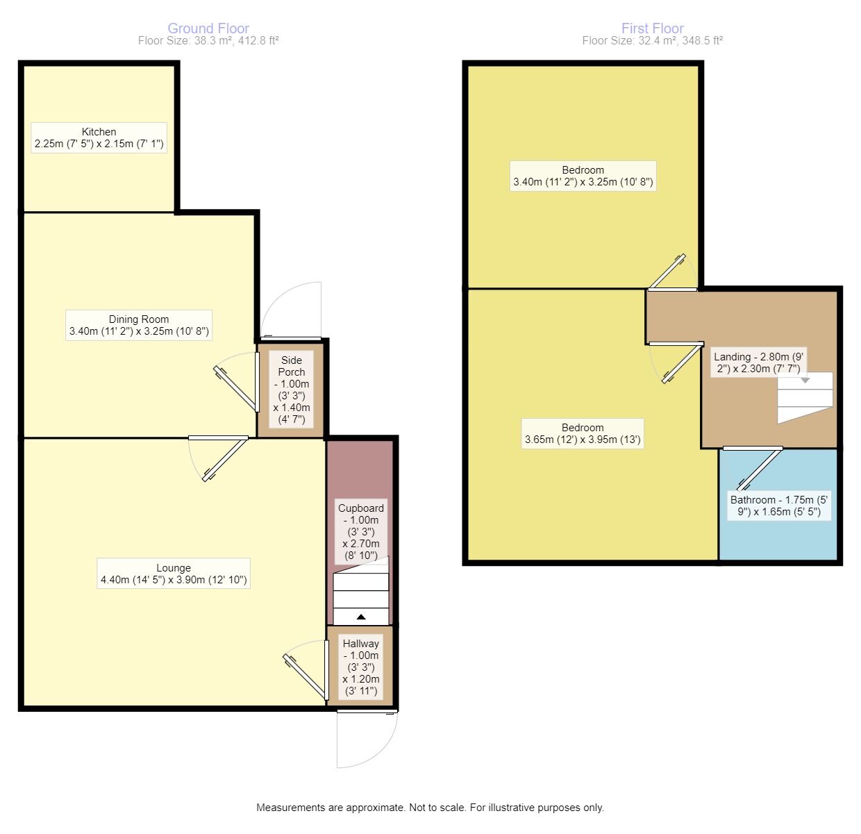 Floorplan of 2 bedroom End Terrace House for sale, Tom Shepley Street, Hyde, Greater Manchester, SK14