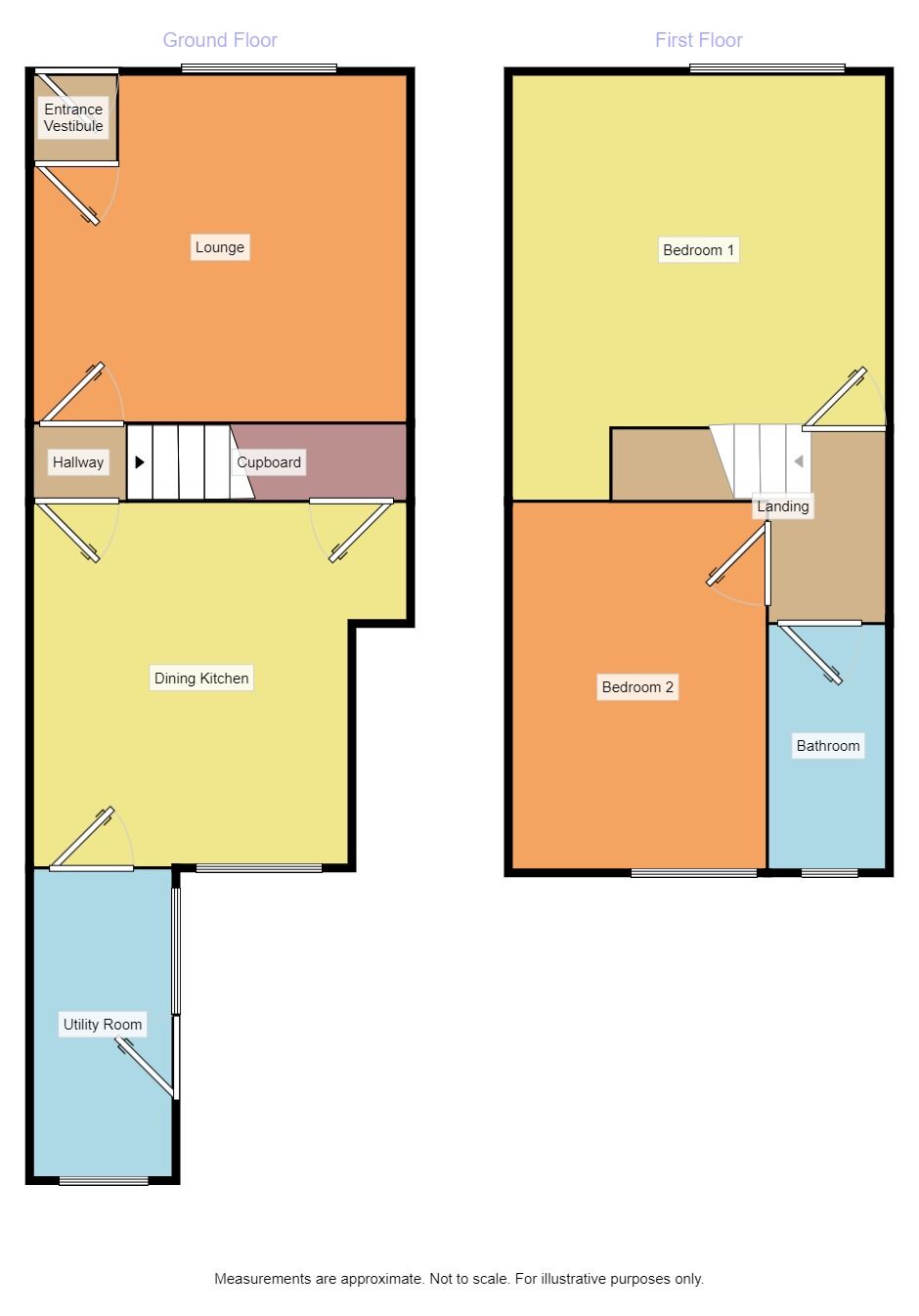 Floorplan of 2 bedroom Mid Terrace House to rent, Hawthorn Street, Audenshaw, Manchester, M34