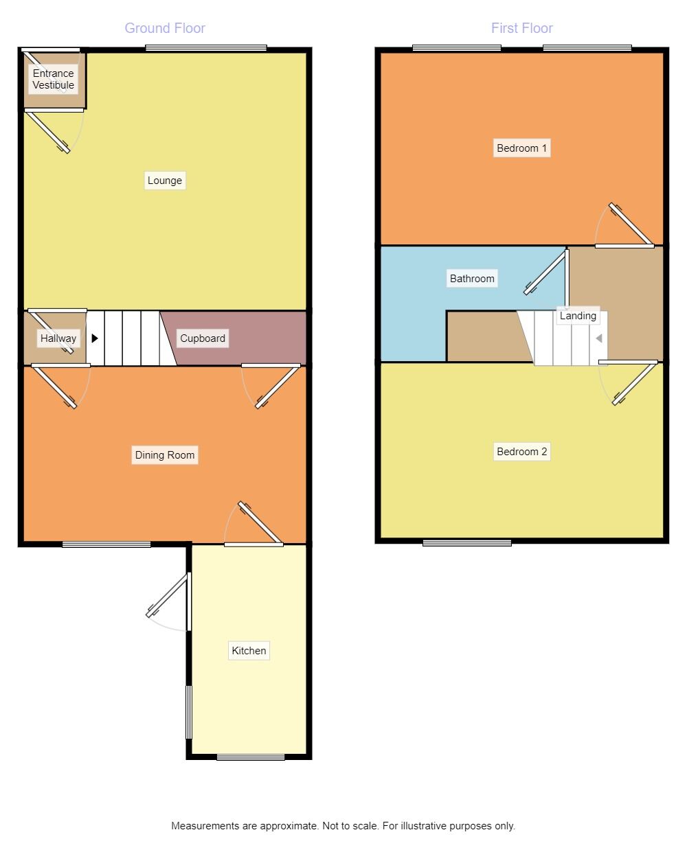 Floorplan of 2 bedroom Mid Terrace House to rent, Prince Edward Avenue, Denton, Greater Manchester, M34