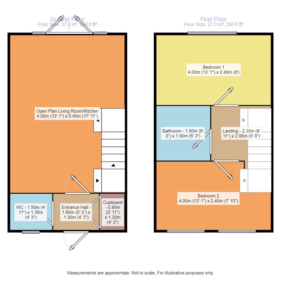 Floorplan of 2 bedroom Semi Detached House to rent, Waterhouses Street, Audenshaw, Manchester, M34