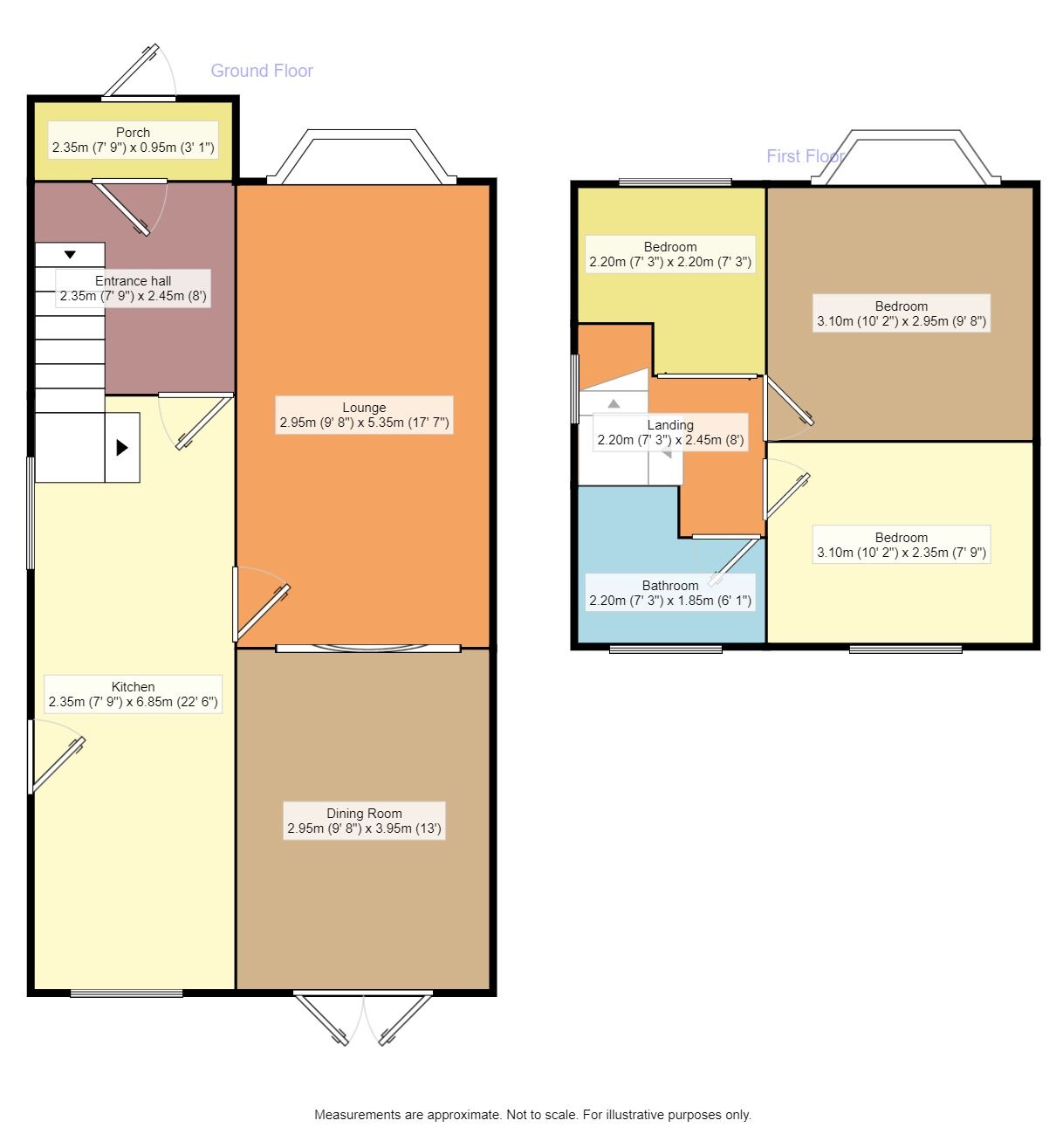 Floorplan of 3 bedroom Semi Detached House for sale, Palmerston Road, Denton, Greater Manchester, M34