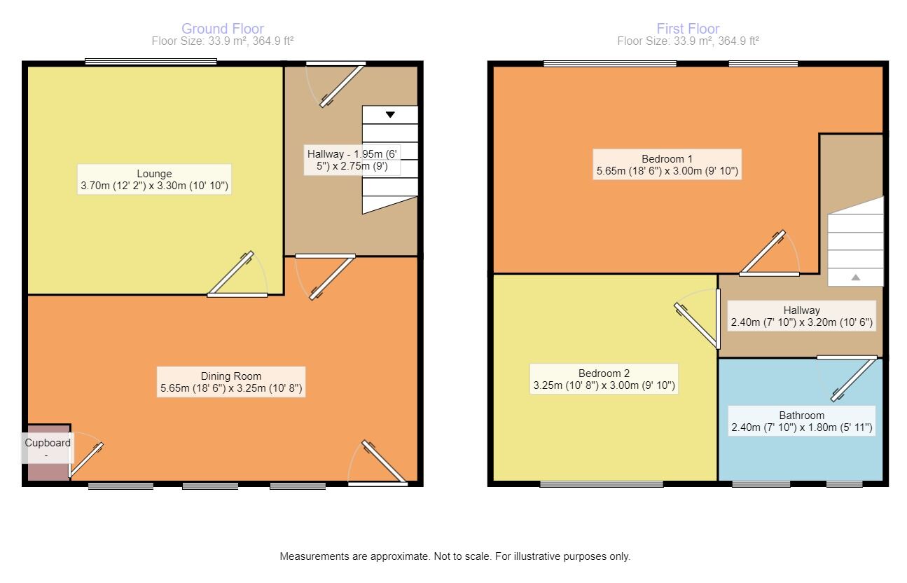 Floorplan of 2 bedroom Mid Terrace House to rent, Westmorland Avenue, Ashton-under-Lyne, Greater Manchester, OL7