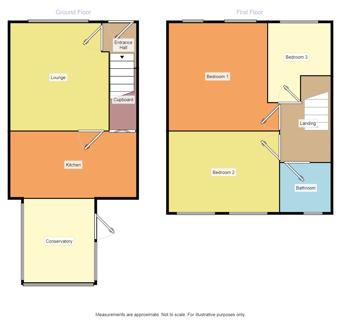 Floorplan of 3 bedroom Mid Terrace House to rent, Corkland Street, Ashton-under-Lyne, Greater Manchester, OL6