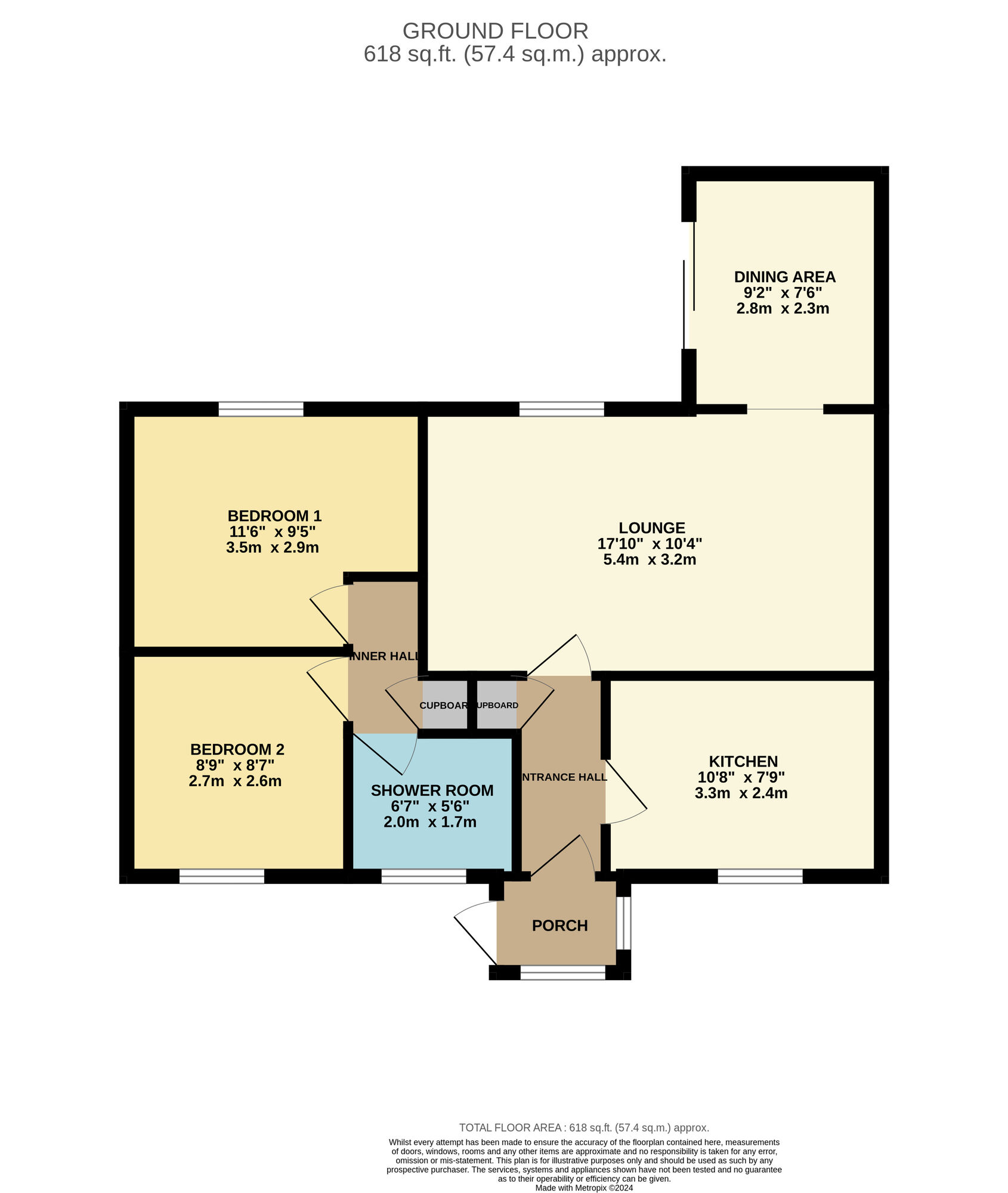 Floorplan of 2 bedroom Detached Bungalow for sale, Broomfields, Denton, Greater Manchester, M34