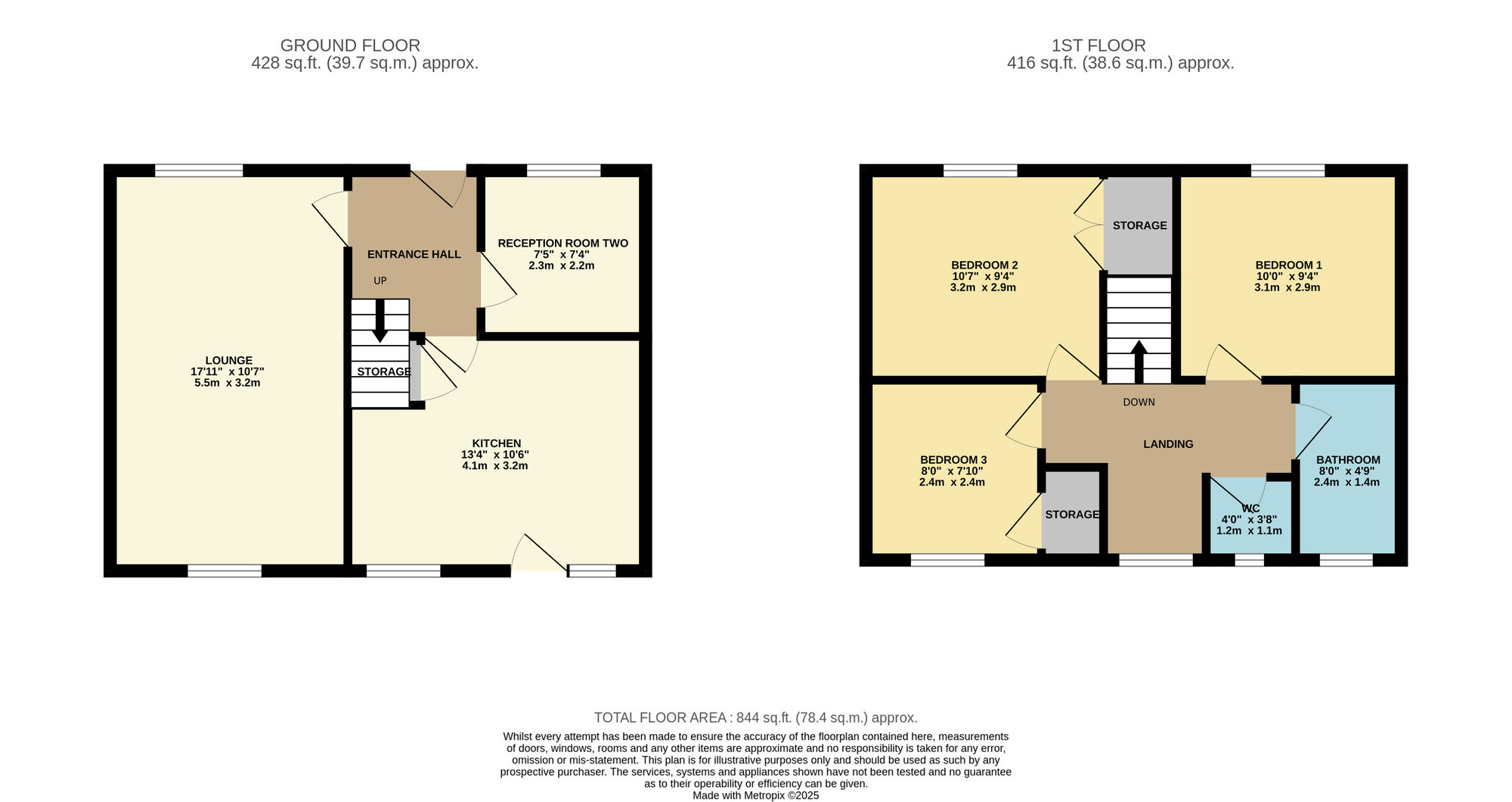 Floorplan of 3 bedroom End Terrace House for sale, Linden Road, Denton, Greater Manchester, M34