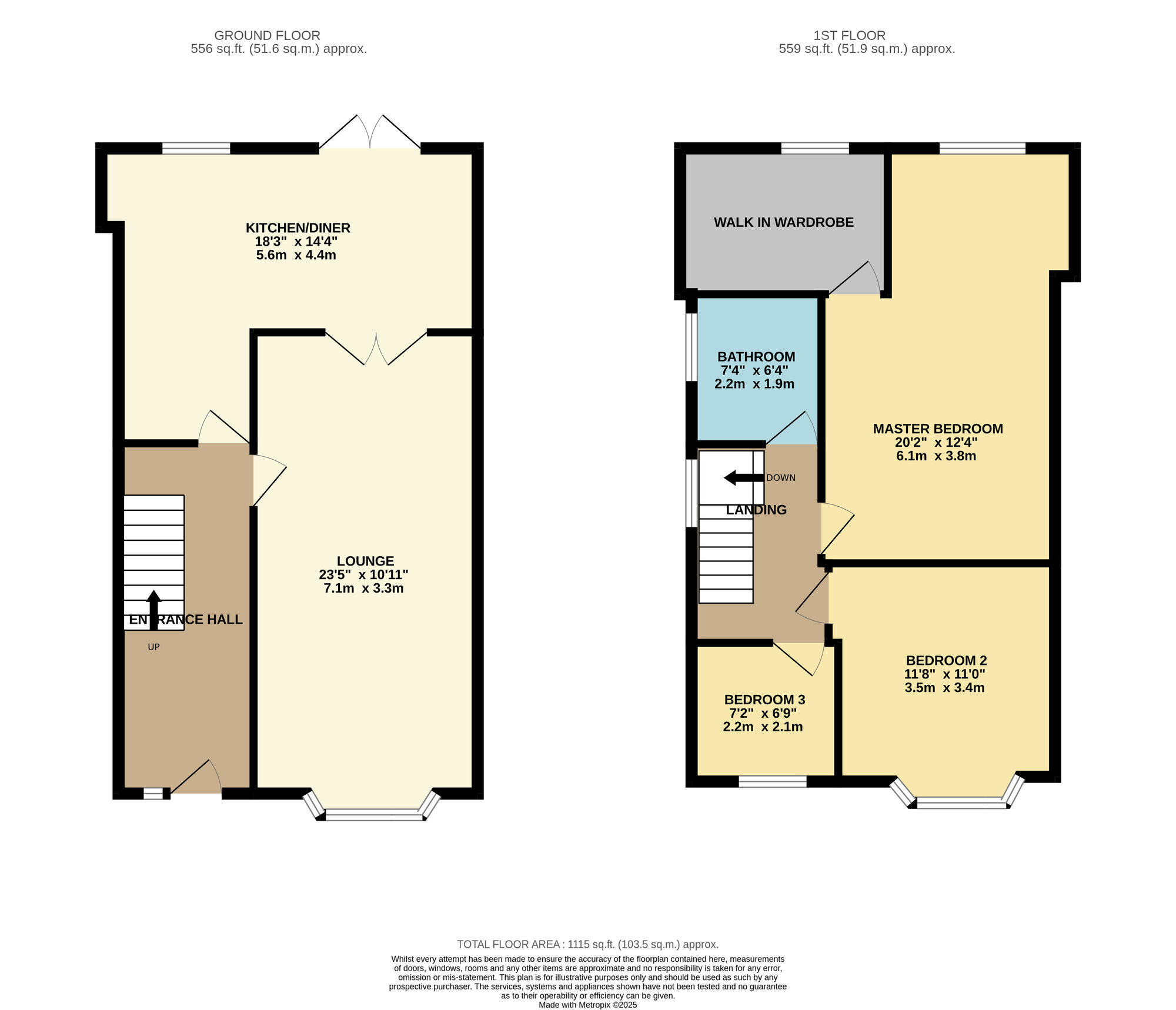 Floorplan of 3 bedroom Semi Detached House for sale, Brendon Drive, Audenshaw, Greater Manchester, M34