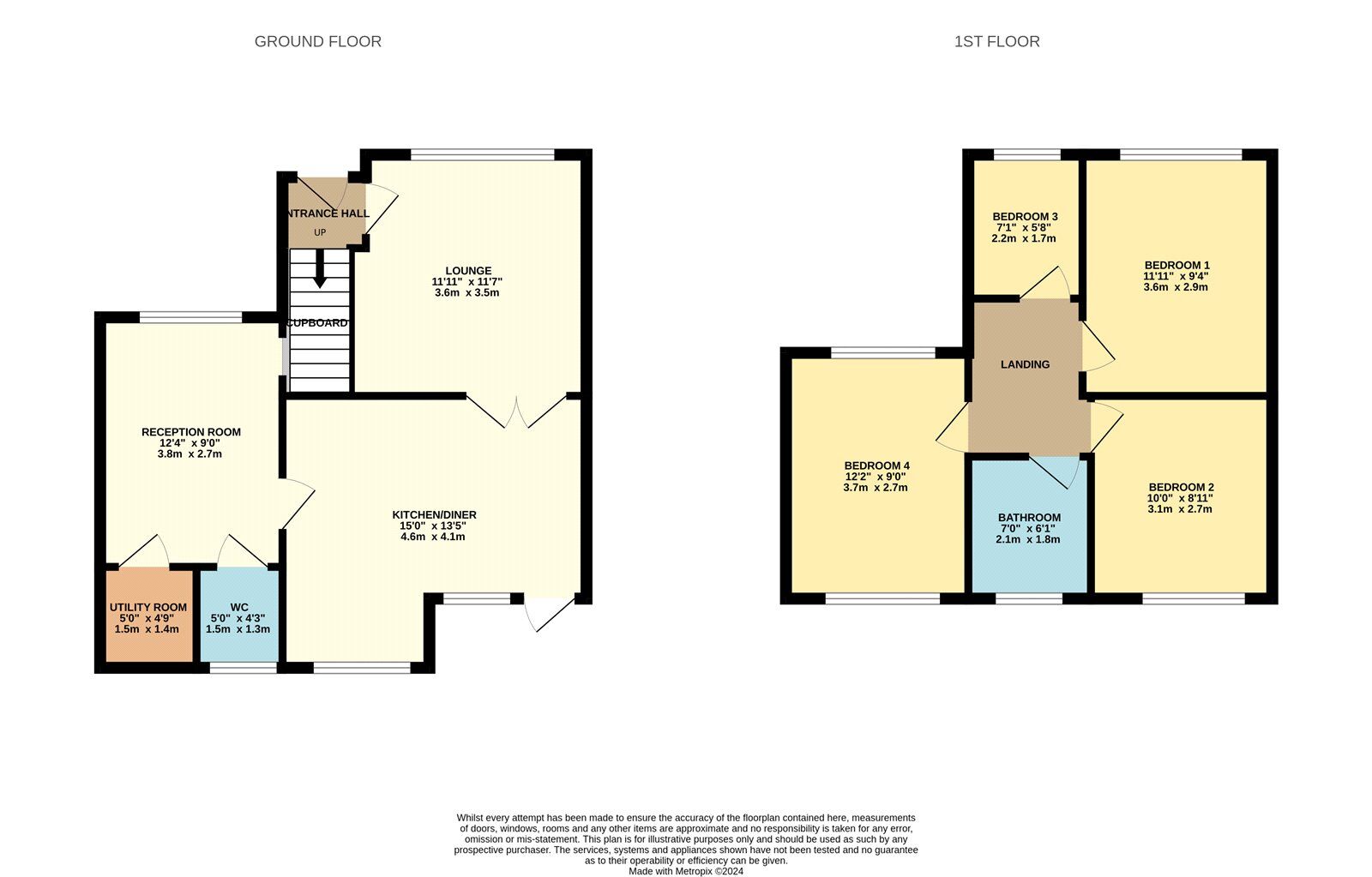 Floorplan of 4 bedroom Semi Detached House for sale, Elm Grove, Droylsden, Greater Manchester, M43