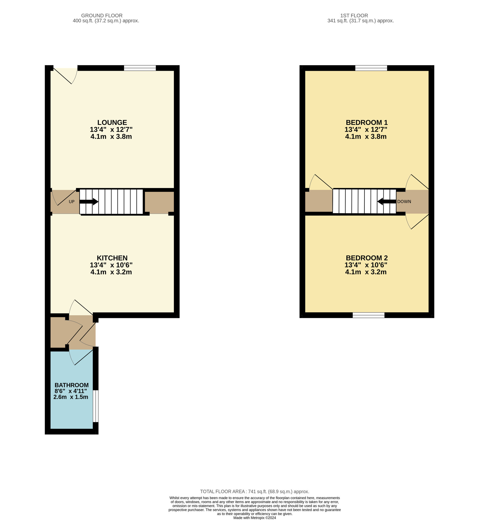 Floorplan of 2 bedroom Mid Terrace House for sale, Highfield Street, Audenshaw, Greater Manchester, M34