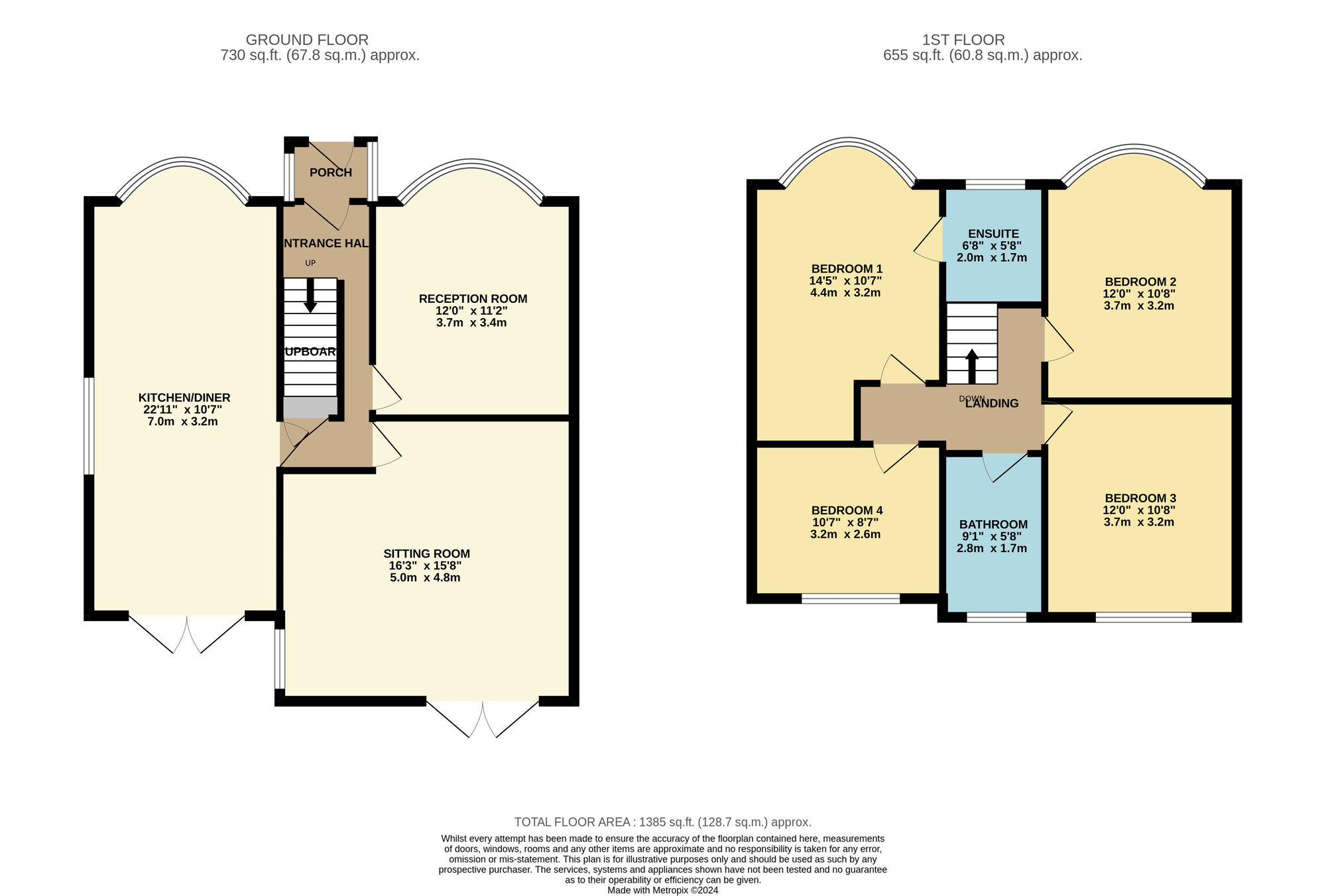 Floorplan of 4 bedroom Semi Detached House for sale, Aldwyn Park Road, Audenshaw, Greater Manchester, M34