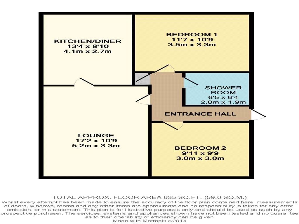 Floorplan of 2 bedroom Semi Detached Bungalow for sale, Windermere Avenue, Denton, Manchester, M34