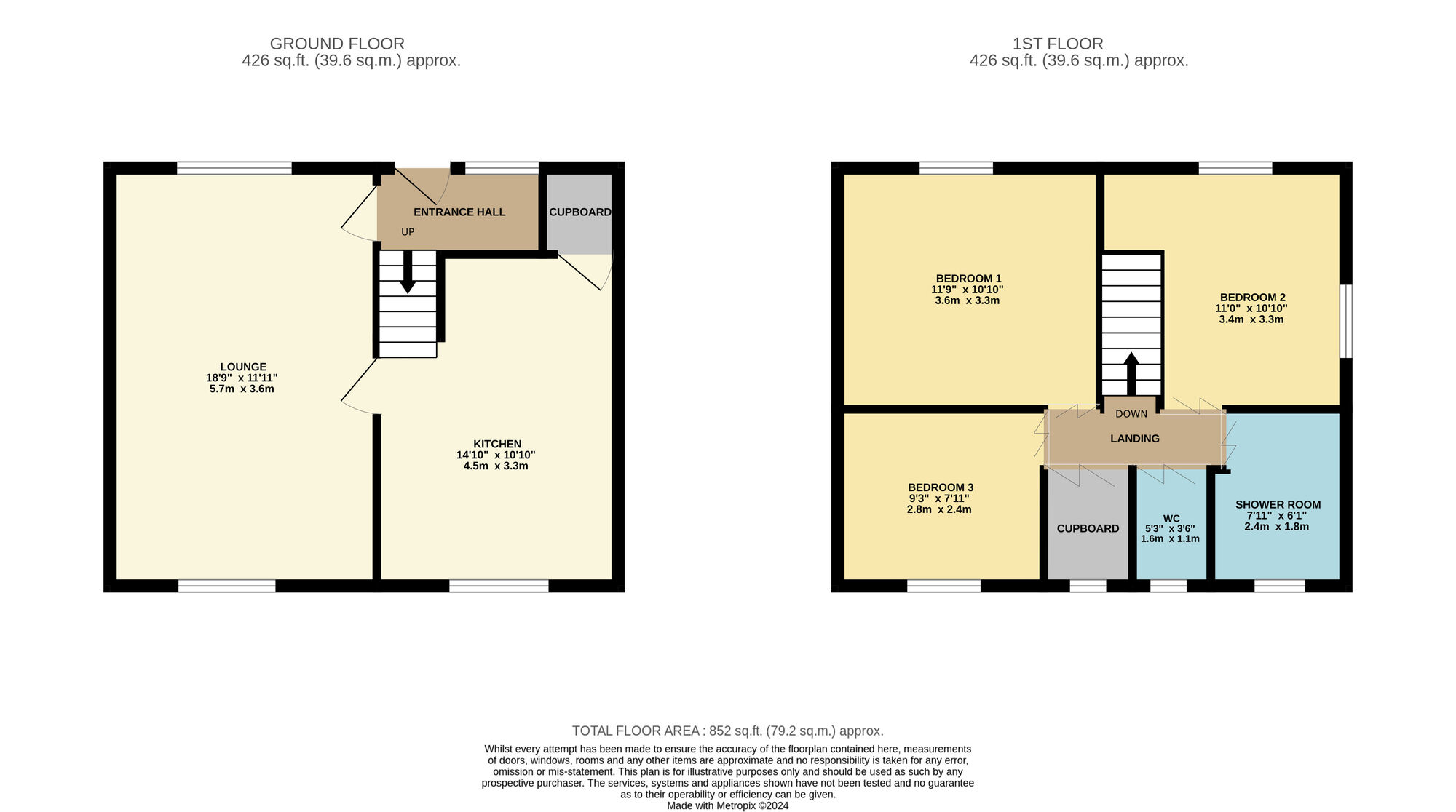 Floorplan of 3 bedroom End Terrace House for sale, Byron Road, Denton, Greater Manchester, M34