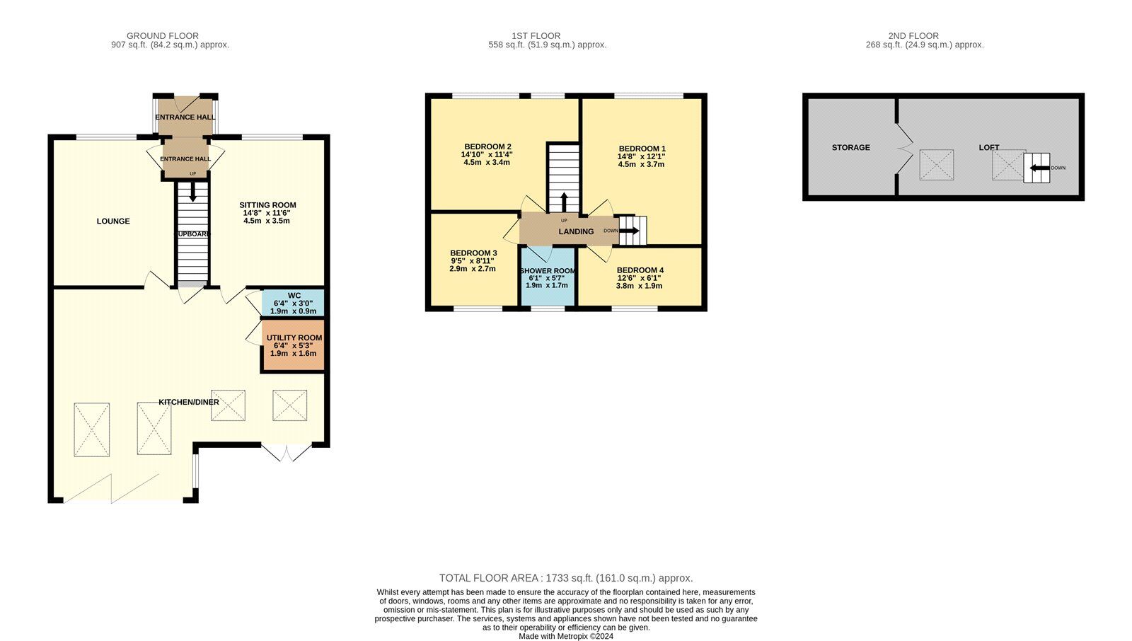 Floorplan of 4 bedroom Semi Detached House for sale, Anson Road, Denton, Greater Manchester, M34