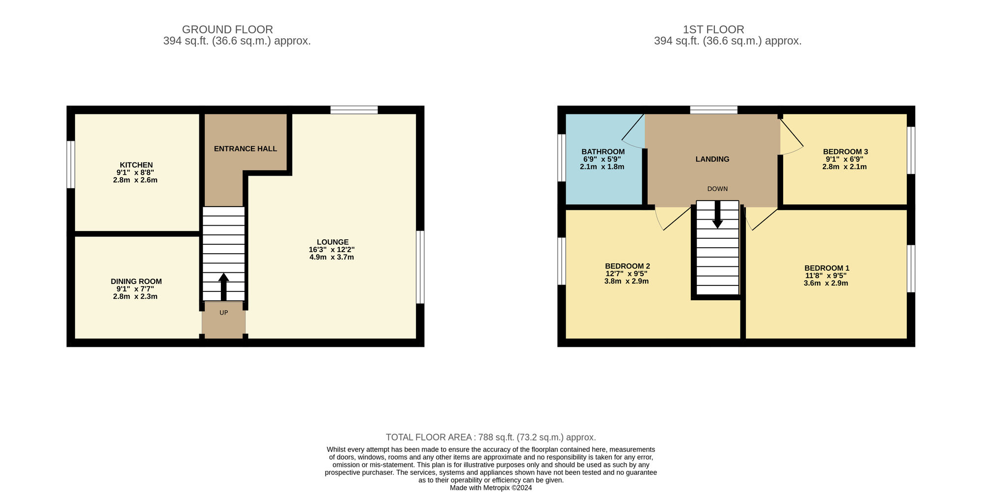 Floorplan of 3 bedroom Detached House for sale, South Ridge, Denton, Manchester, M34