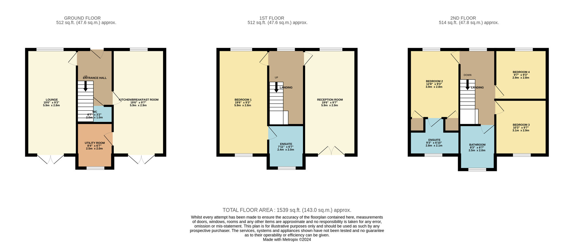 Floorplan of 4 bedroom Semi Detached House for sale, Boothdale Drive, Audenshaw, Greater Manchester, M34