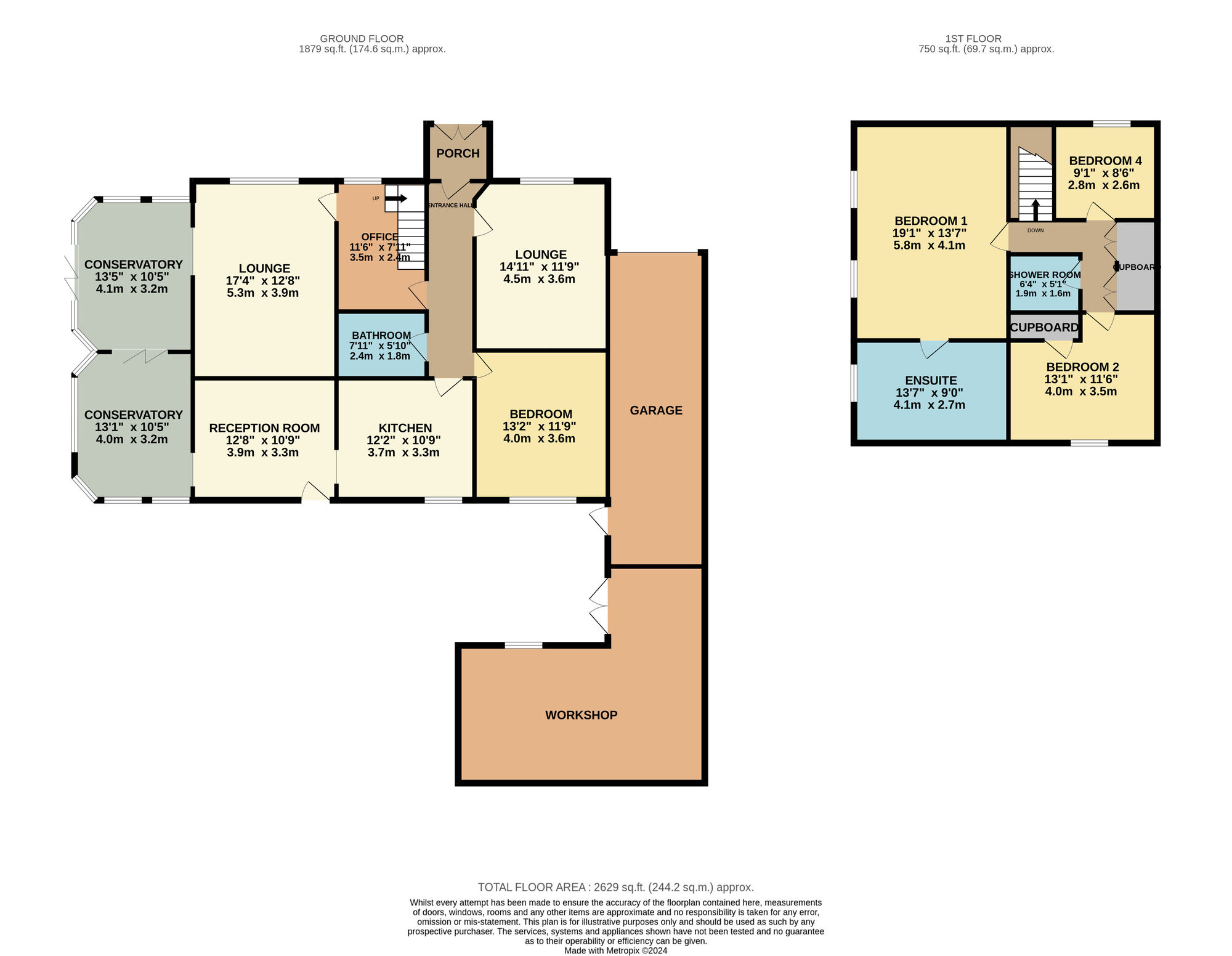 Floorplan of 4 bedroom Detached House for sale, Green End, Denton, Greater Manchester, M34