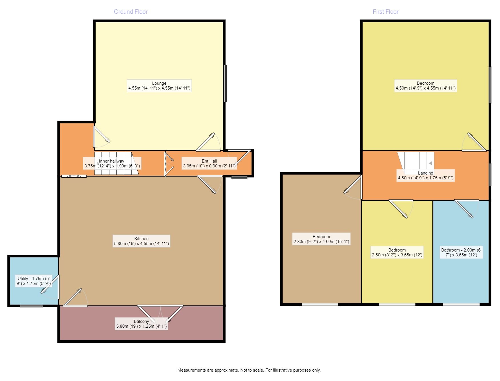 Floorplan of 3 bedroom Semi Detached House for sale, Fountain Street, Hyde, Greater Manchester, SK14