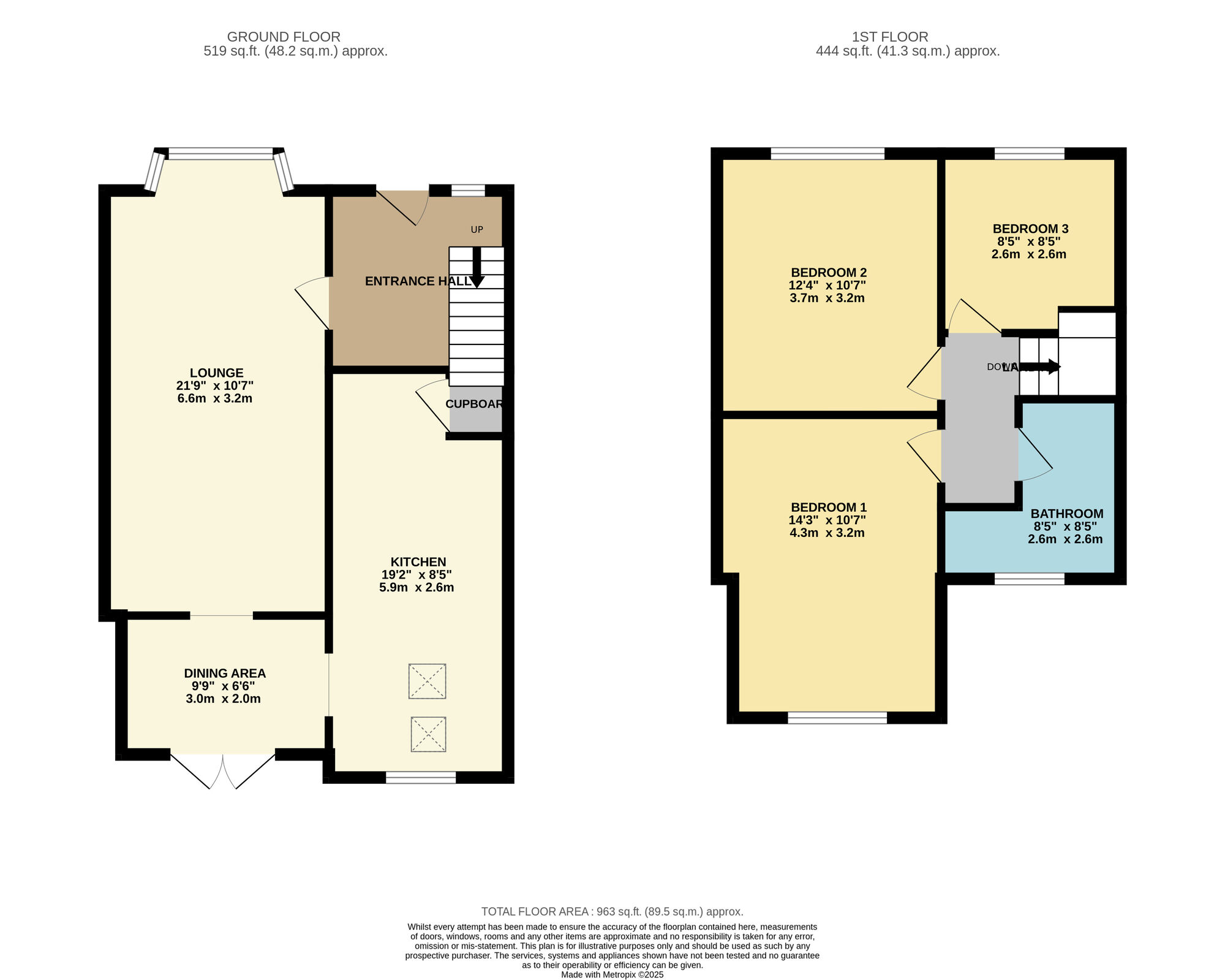 Floorplan of 3 bedroom Semi Detached House for sale, Ashwood Avenue, Denton, Manchester, M34