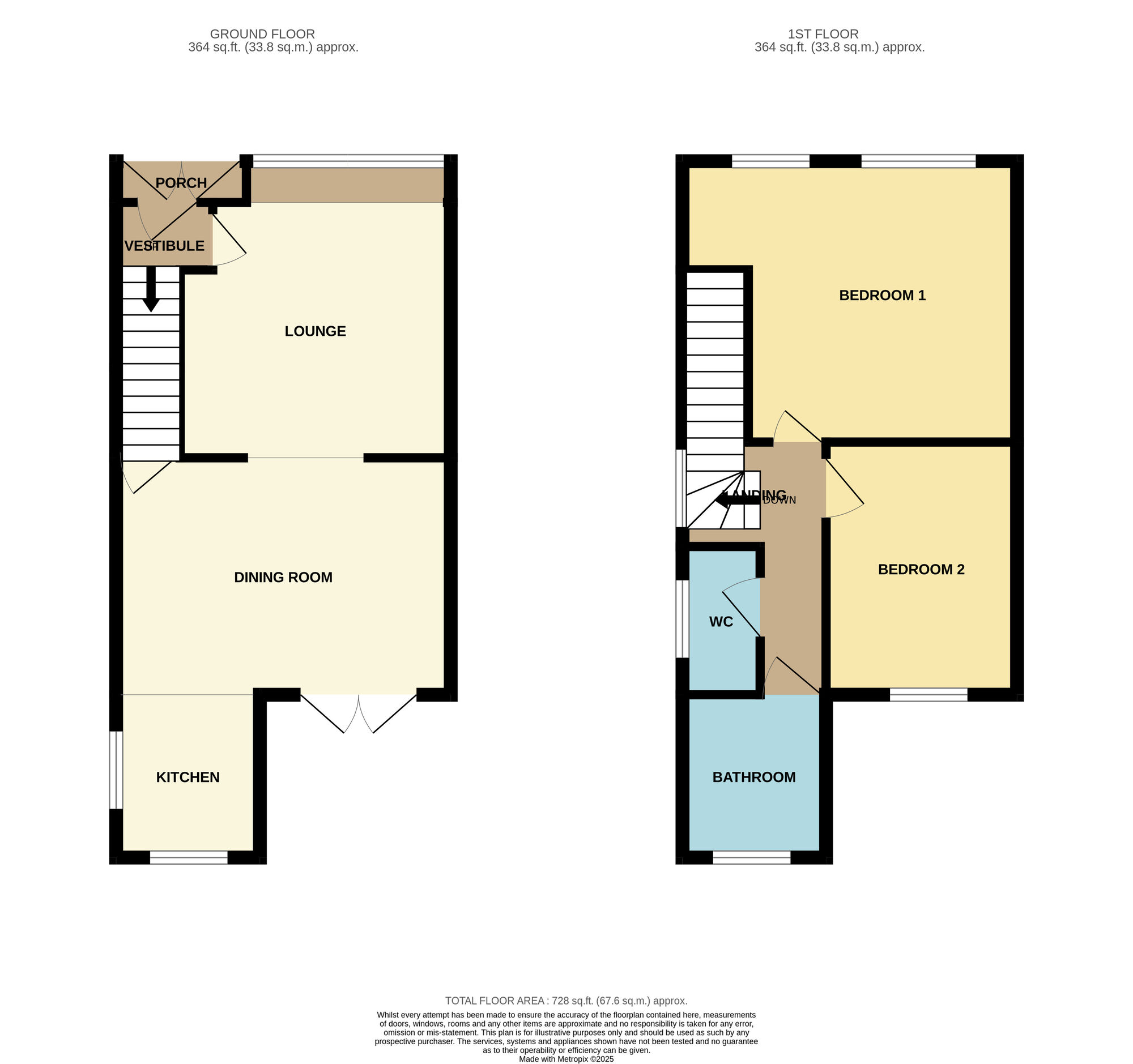 Floorplan of 2 bedroom End Terrace House for sale, Windsor Drive, Audenshaw, Greater Manchester, M34