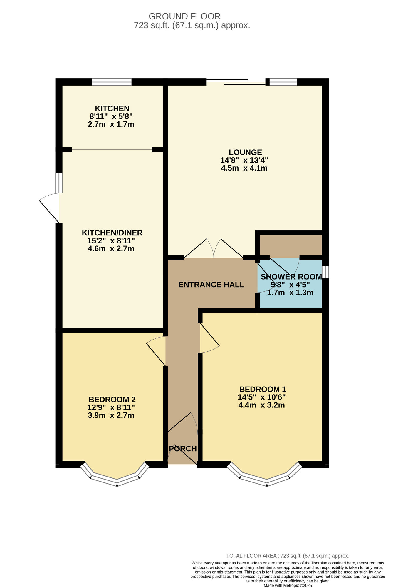 Floorplan of 2 bedroom Detached Bungalow for sale, Windmill Lane, Denton, Greater Manchester, M34