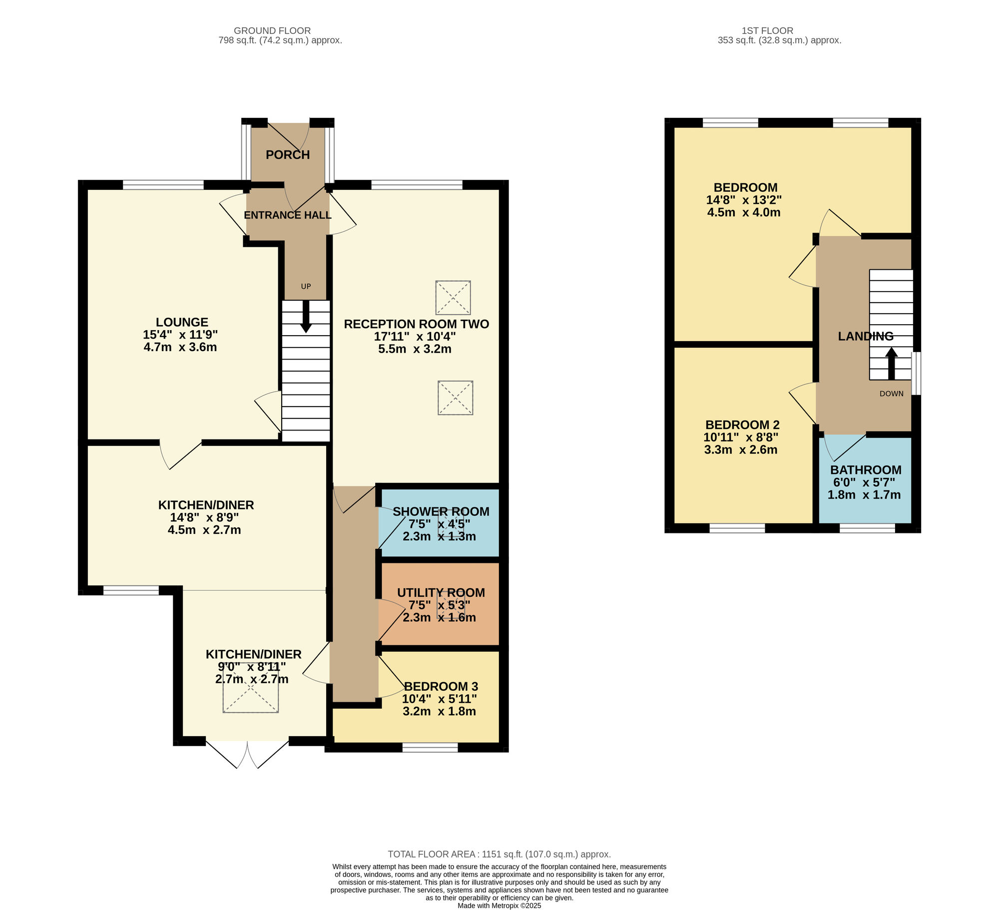 Floorplan of 3 bedroom Semi Detached House for sale, Hylton Drive, Ashton-under-Lyne, Greater Manchester, OL7