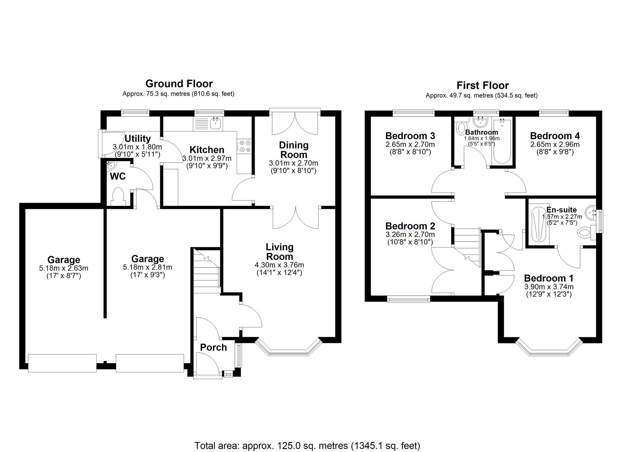 Floorplan of 4 bedroom Detached House for sale, Abbey Gardens, Willington, Durham, DL15