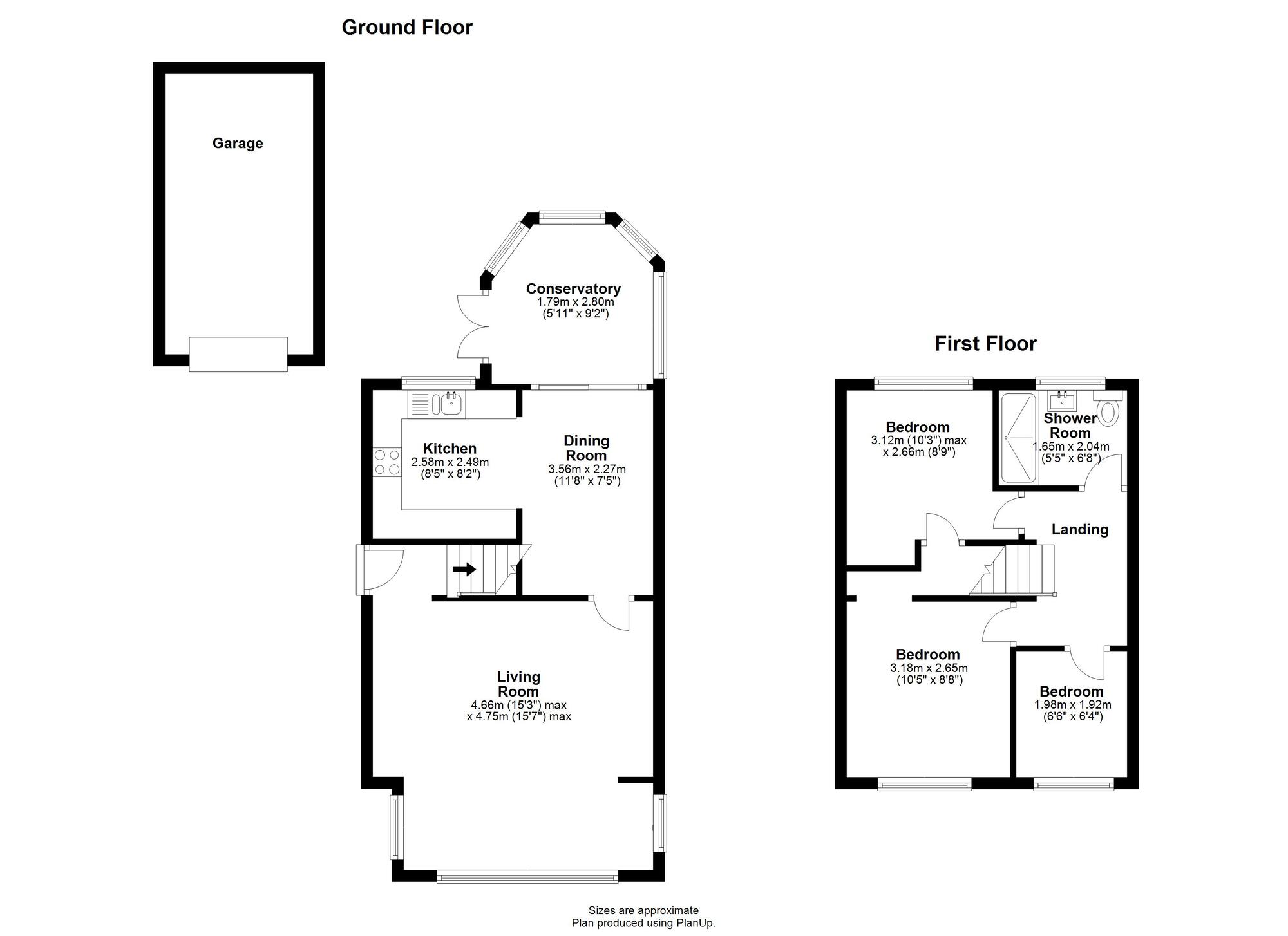 Floorplan of 3 bedroom Detached House to rent, Coppice Hill, Esh Winning, Durham, DH7