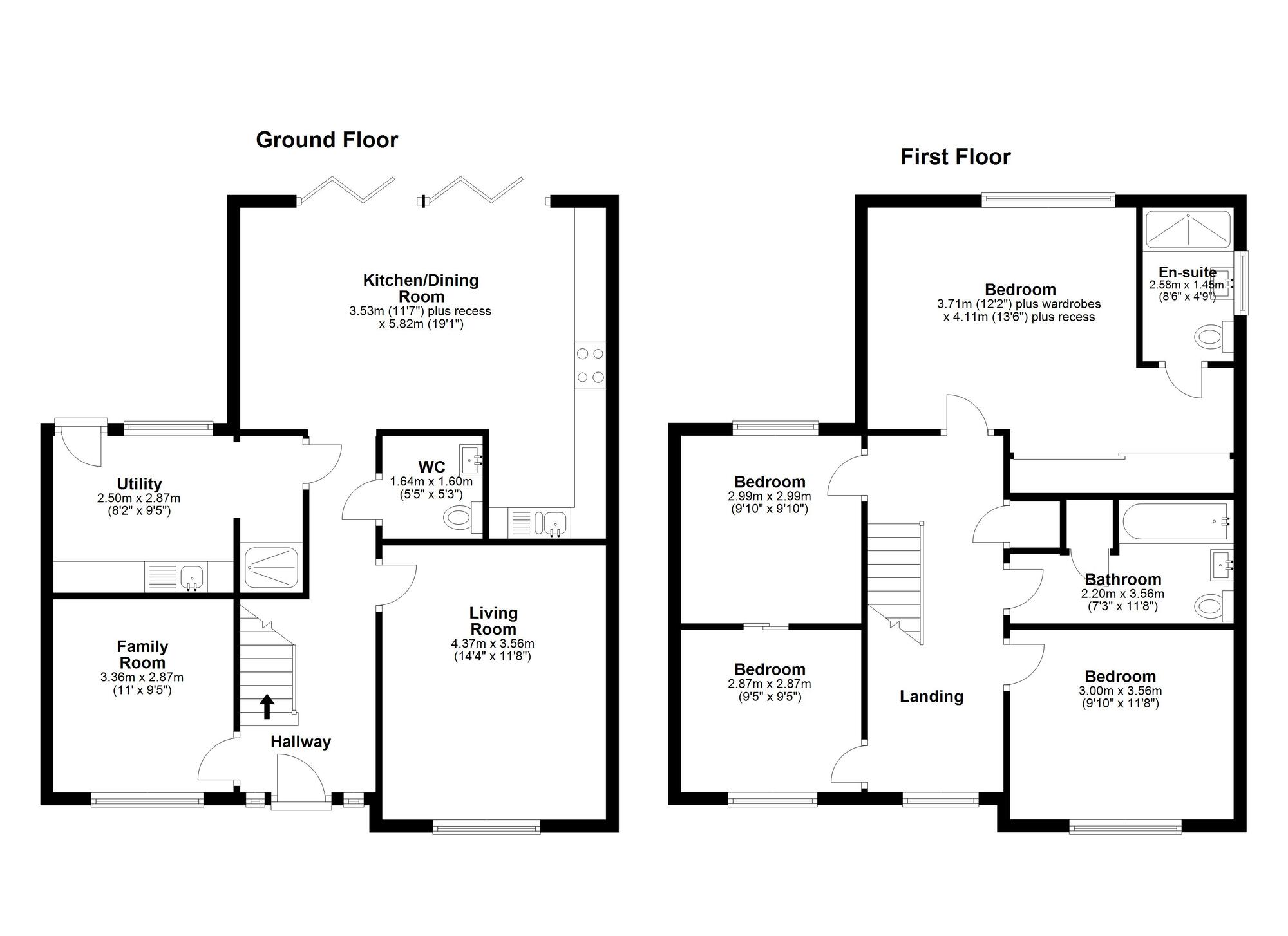 Floorplan of 4 bedroom Detached House for sale, Hornbeam Close, Durham, DH1