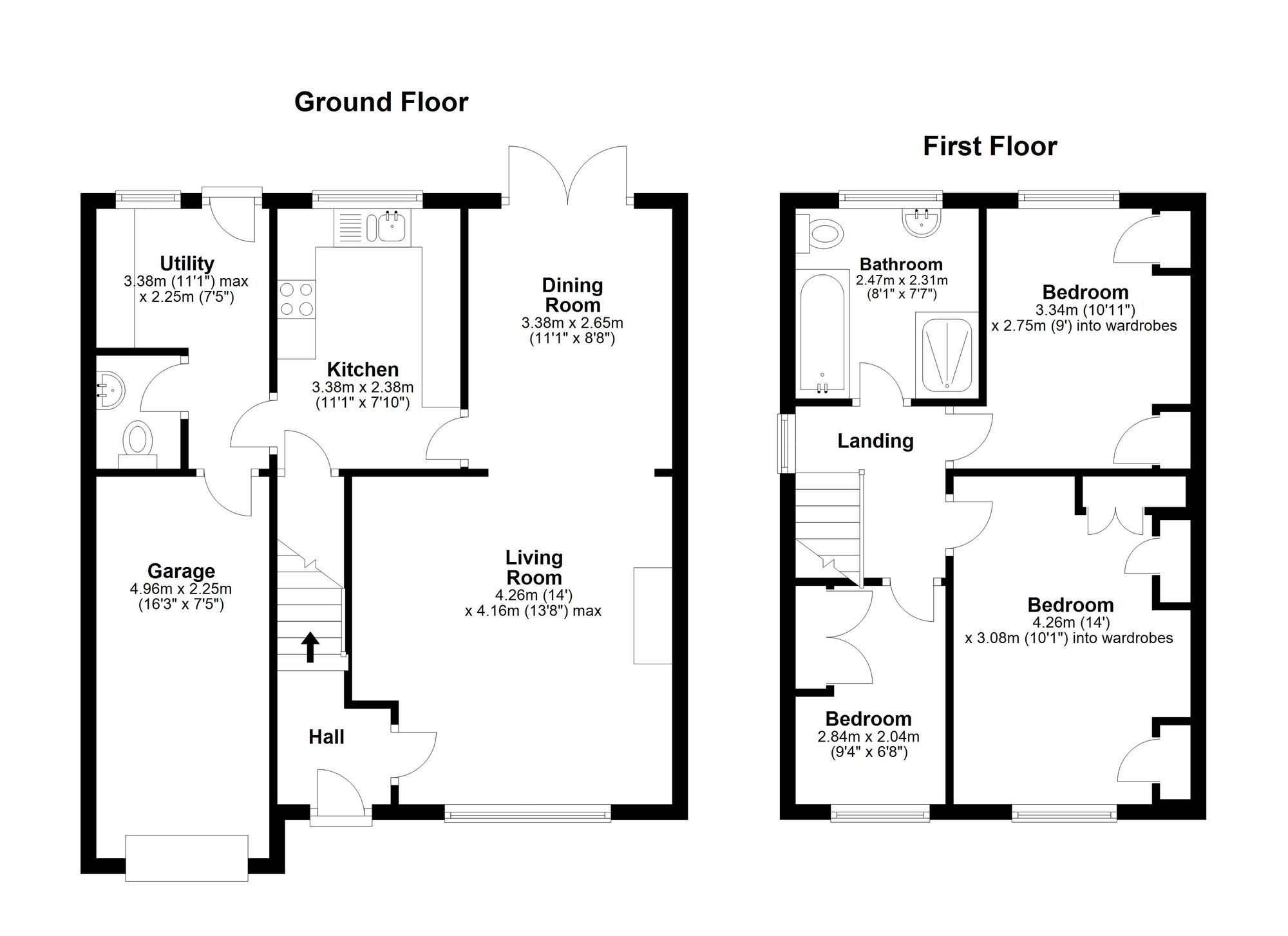 Floorplan of 3 bedroom Semi Detached House for sale, Brecken Way, Meadowfield, Durham, DH7