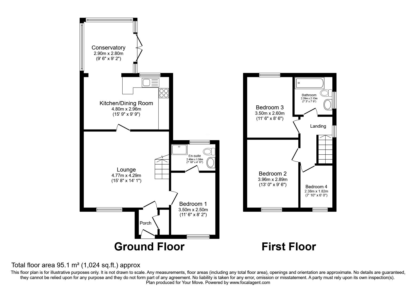 Floorplan of 4 bedroom Semi Detached House for sale, Priors Grange, High Pittington, Durham, DH6