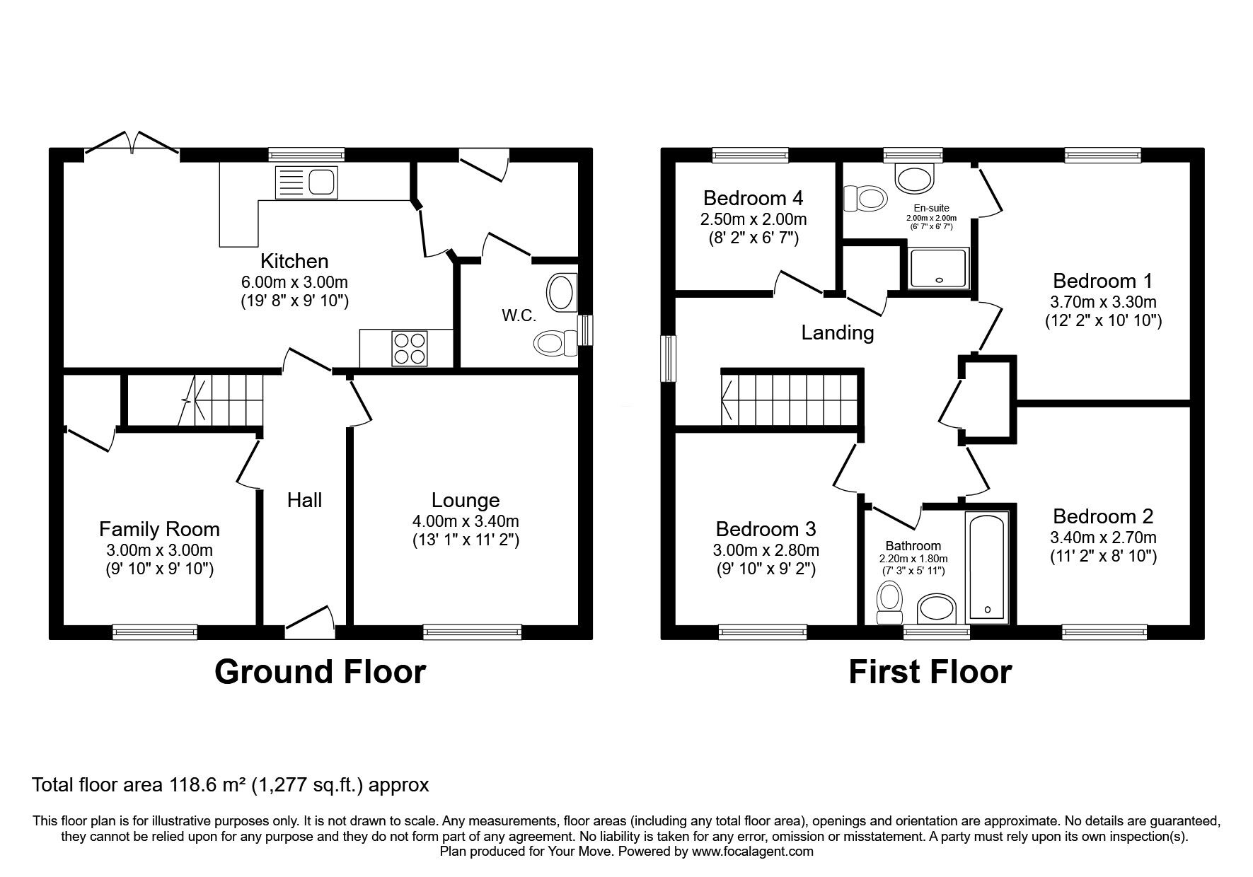 Floorplan of 4 bedroom Detached House for sale, Tilery Close, Bowburn, Durham, DH6