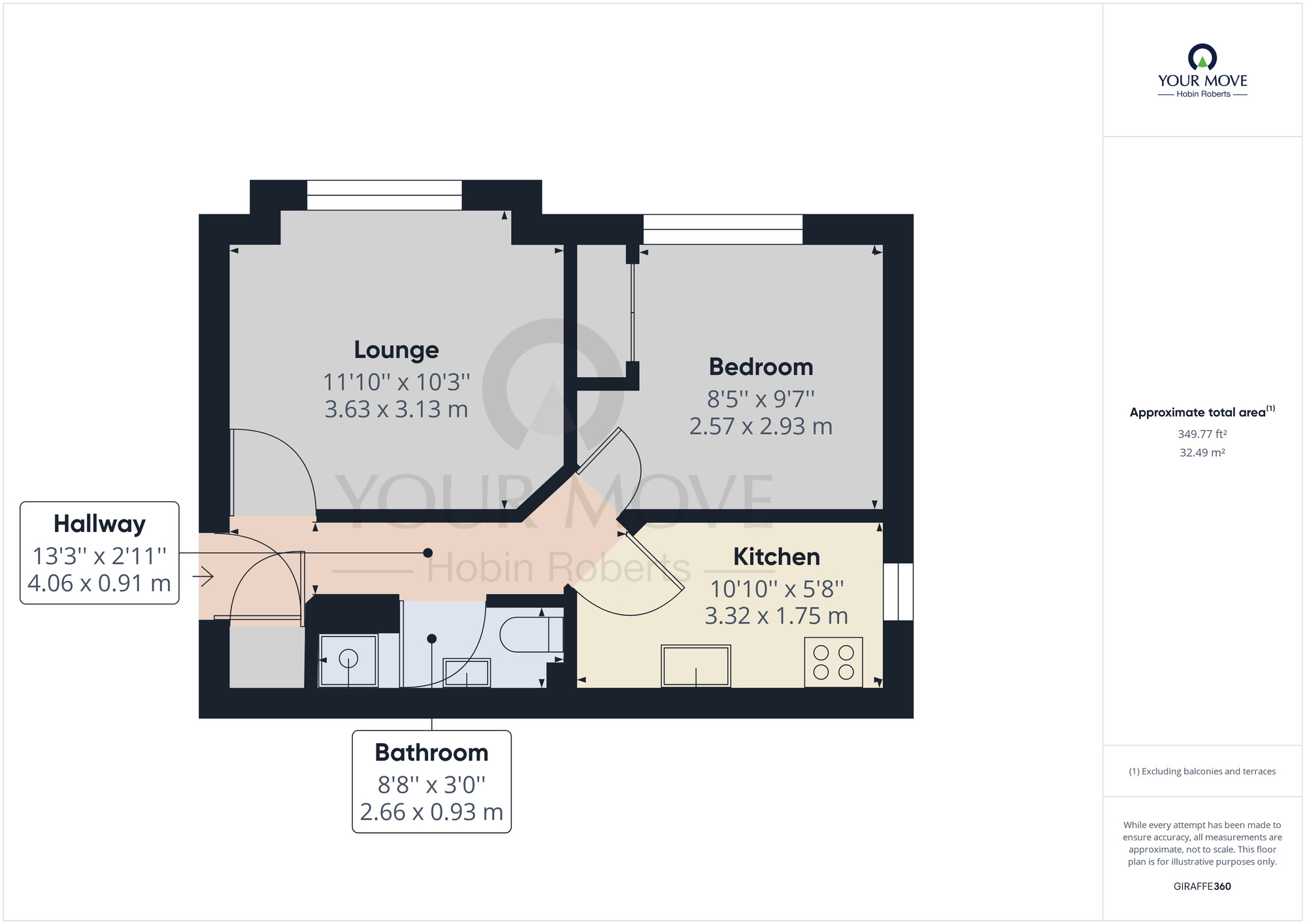 Floorplan of 1 bedroom  Flat to rent, Faraday Close, Upton, Northampton, NN5