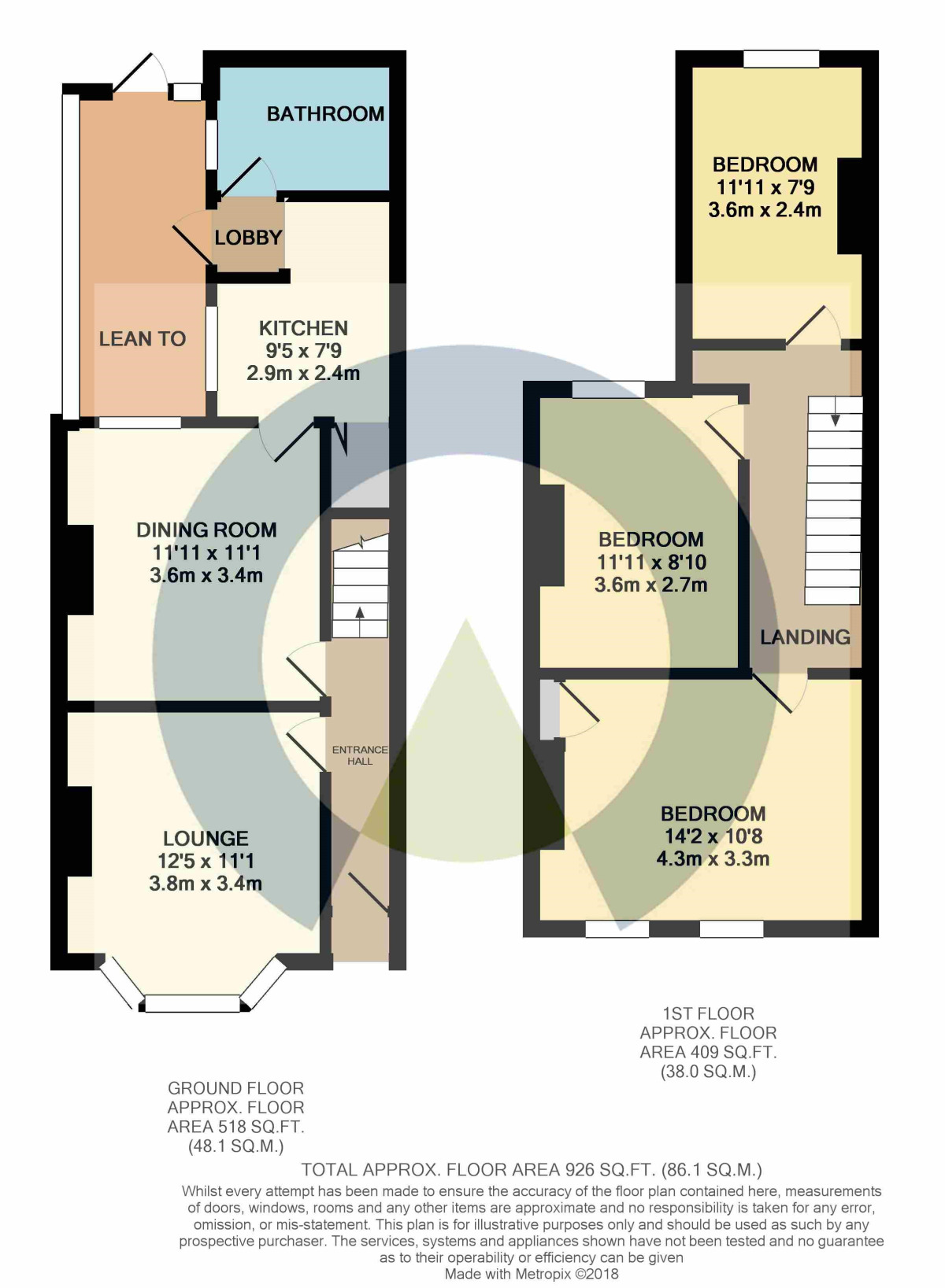 Floorplan of 3 bedroom  Property to rent, Glasgow Street, St James, Northampton, NN5