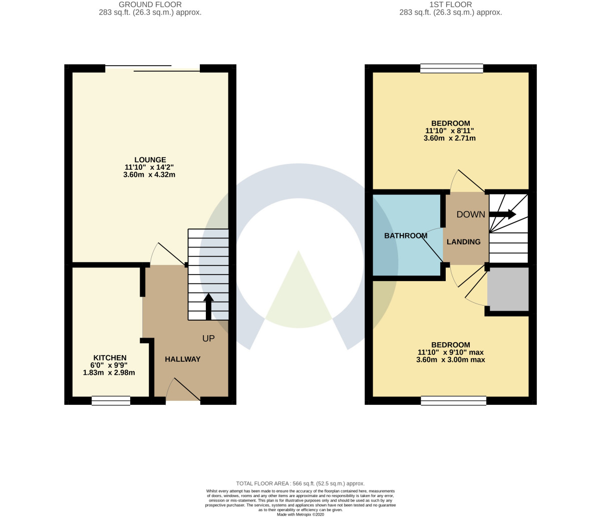 Floorplan of 2 bedroom Mid Terrace House to rent, Marseilles Close, Northampton, NN5