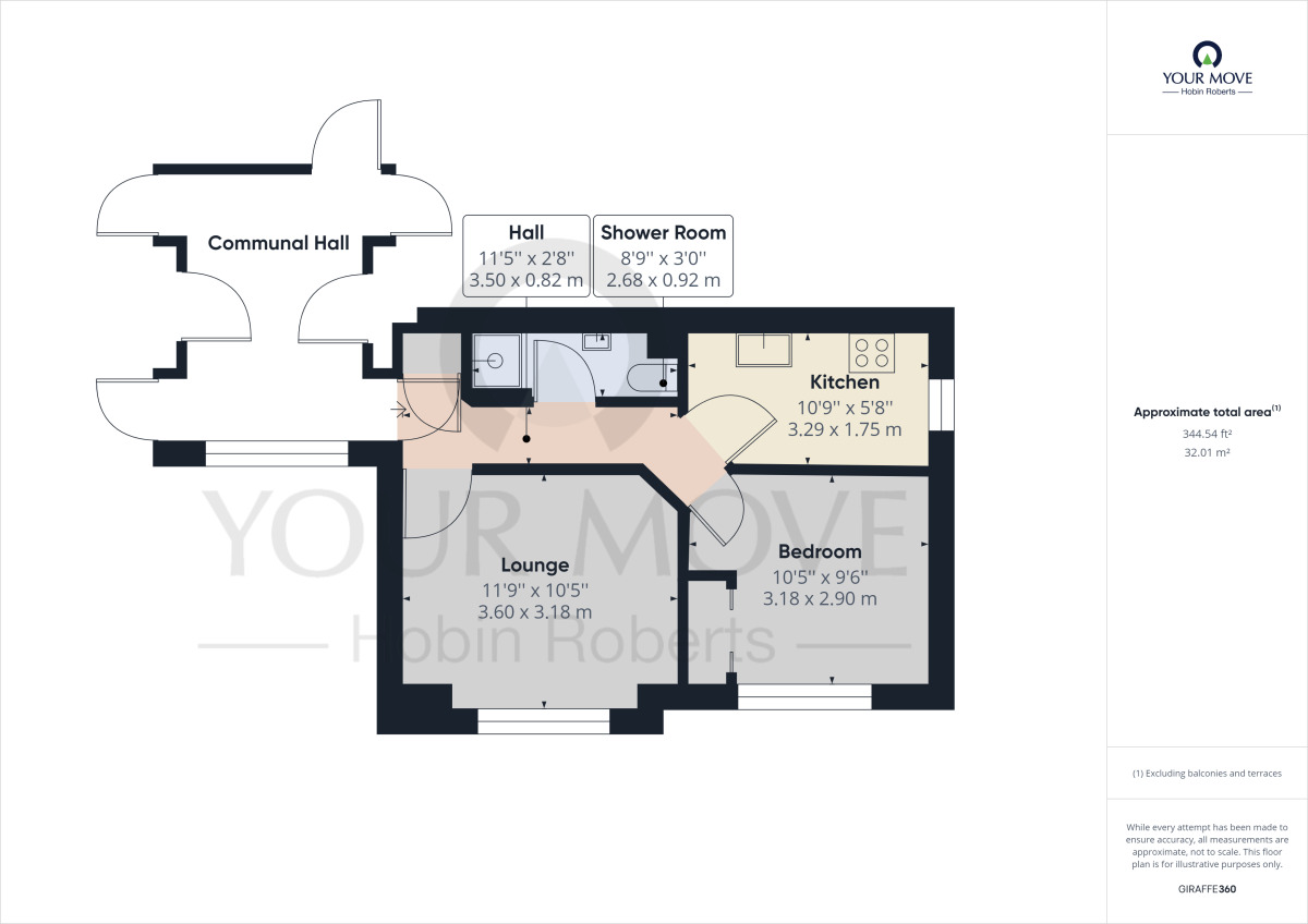 Floorplan of 1 bedroom  Flat to rent, Faraday Close, Upton, Northampton, NN5