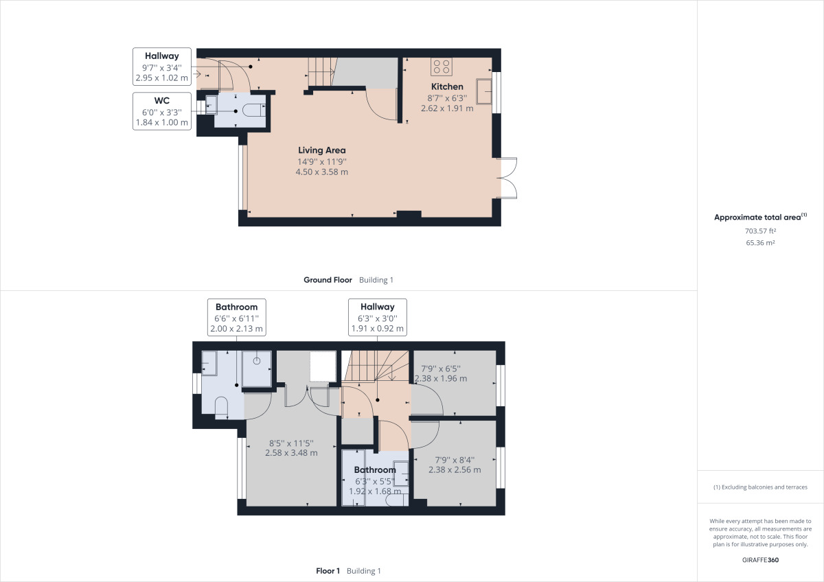 Floorplan of 3 bedroom Semi Detached House to rent, Milburn Drive, Duston, Northampton, NN5