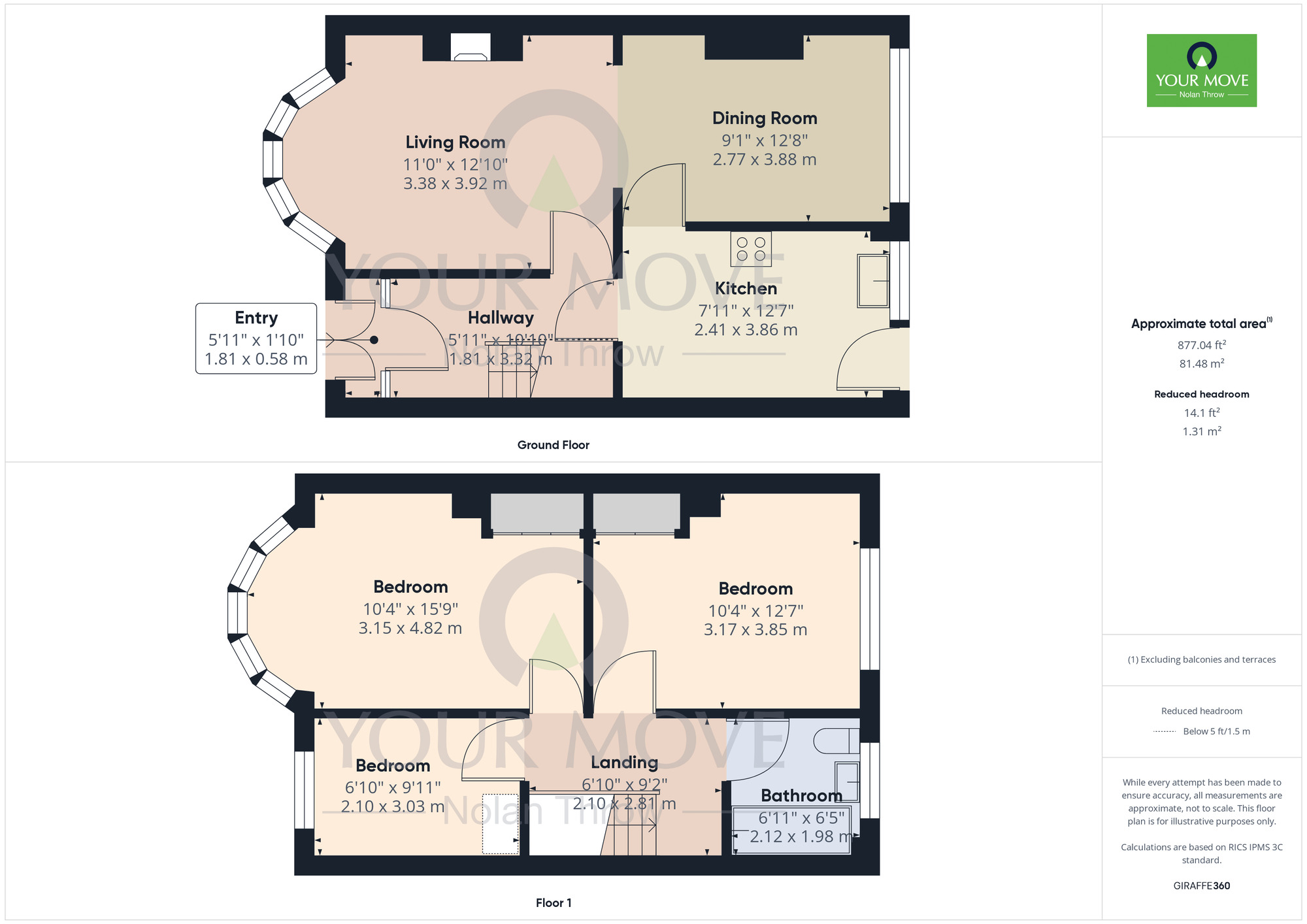 Floorplan of 3 bedroom Mid Terrace House to rent, Montfort Close, Northampton, NN5