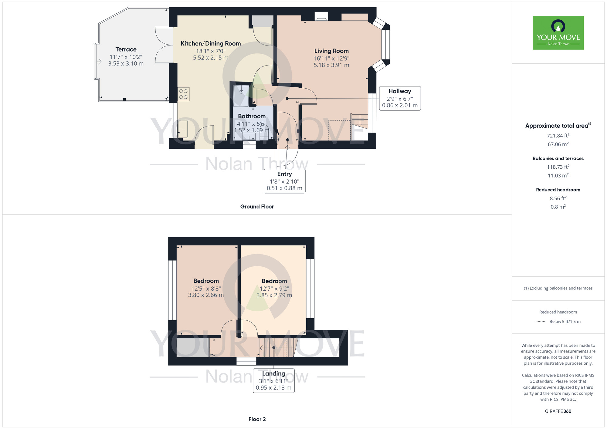 Floorplan of 2 bedroom Semi Detached House for sale, Park Lane, Duston, Northampton, NN5