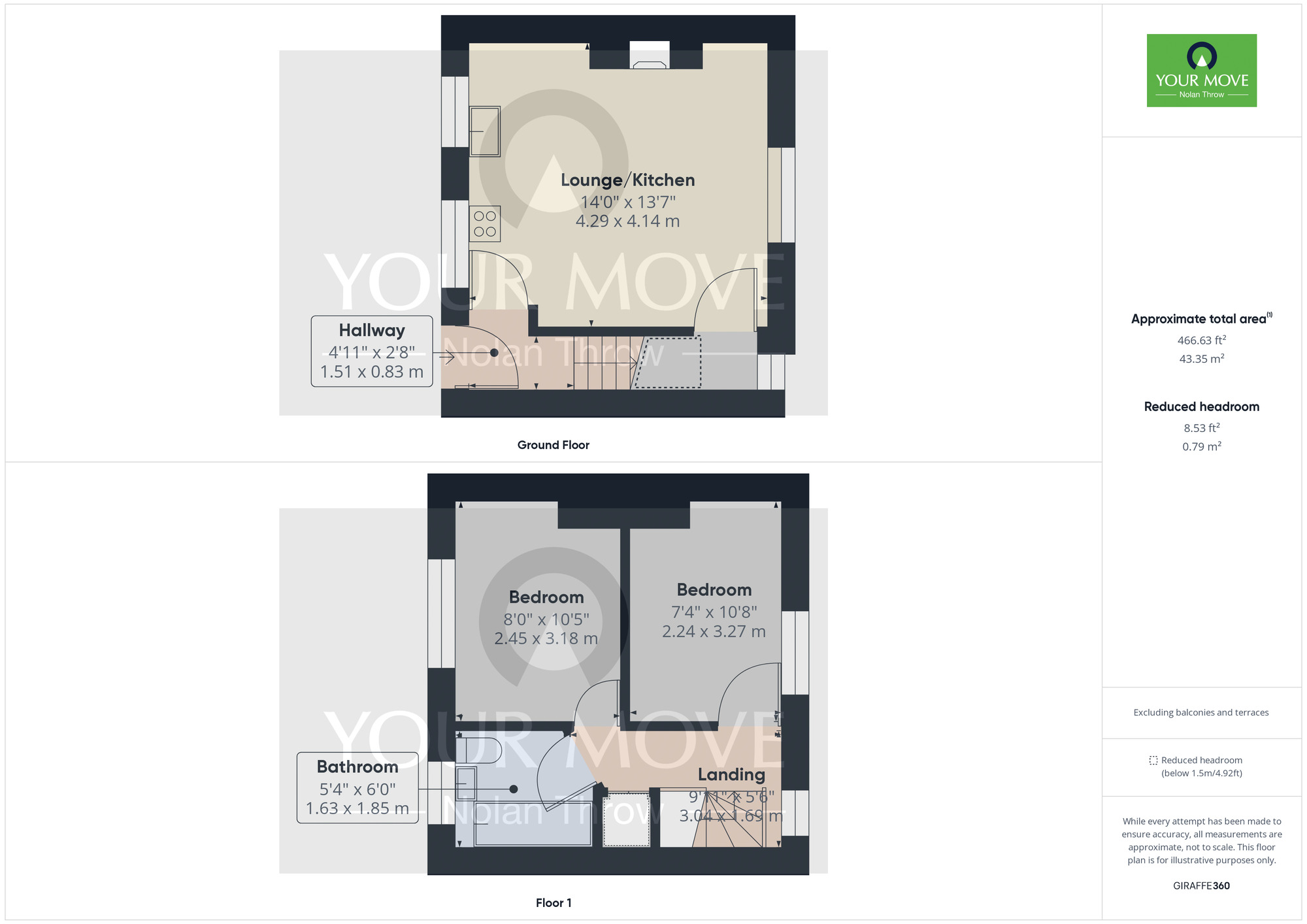 Floorplan of 2 bedroom  House to rent, Mill Road, Kislingbury, Northampton, NN7