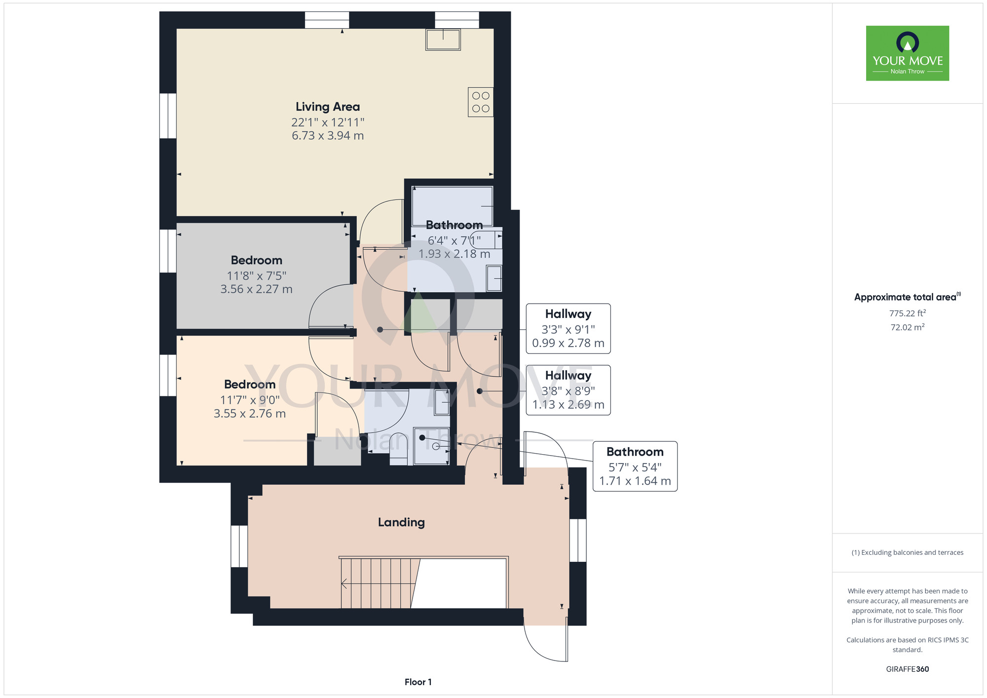 Floorplan of 2 bedroom  Flat for sale, Horse Fair Lane, Rothwell, Kettering, NN14