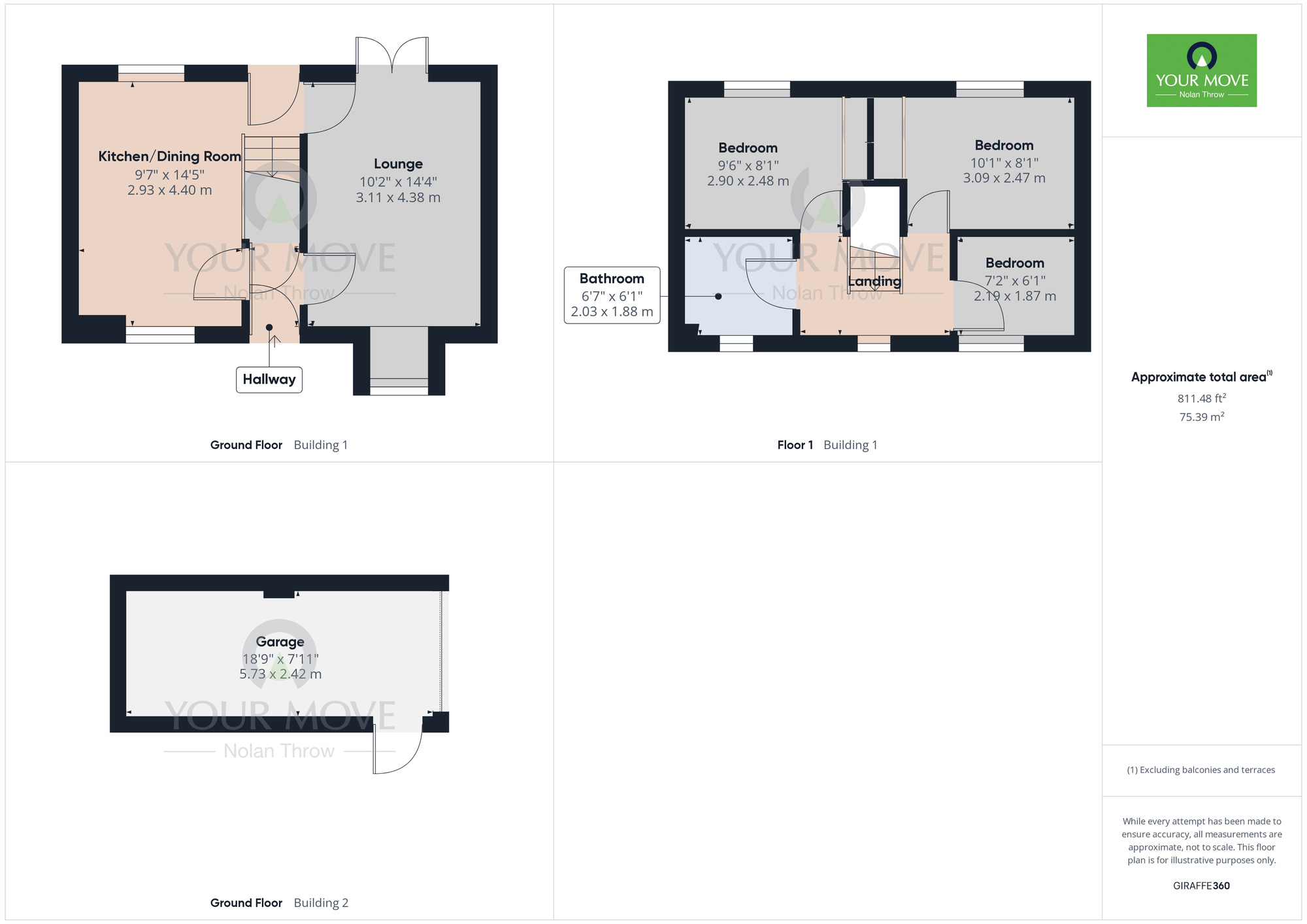 Floorplan of 3 bedroom Semi Detached House for sale, Brashland Drive, East Hunsbury, Northampton, NN4