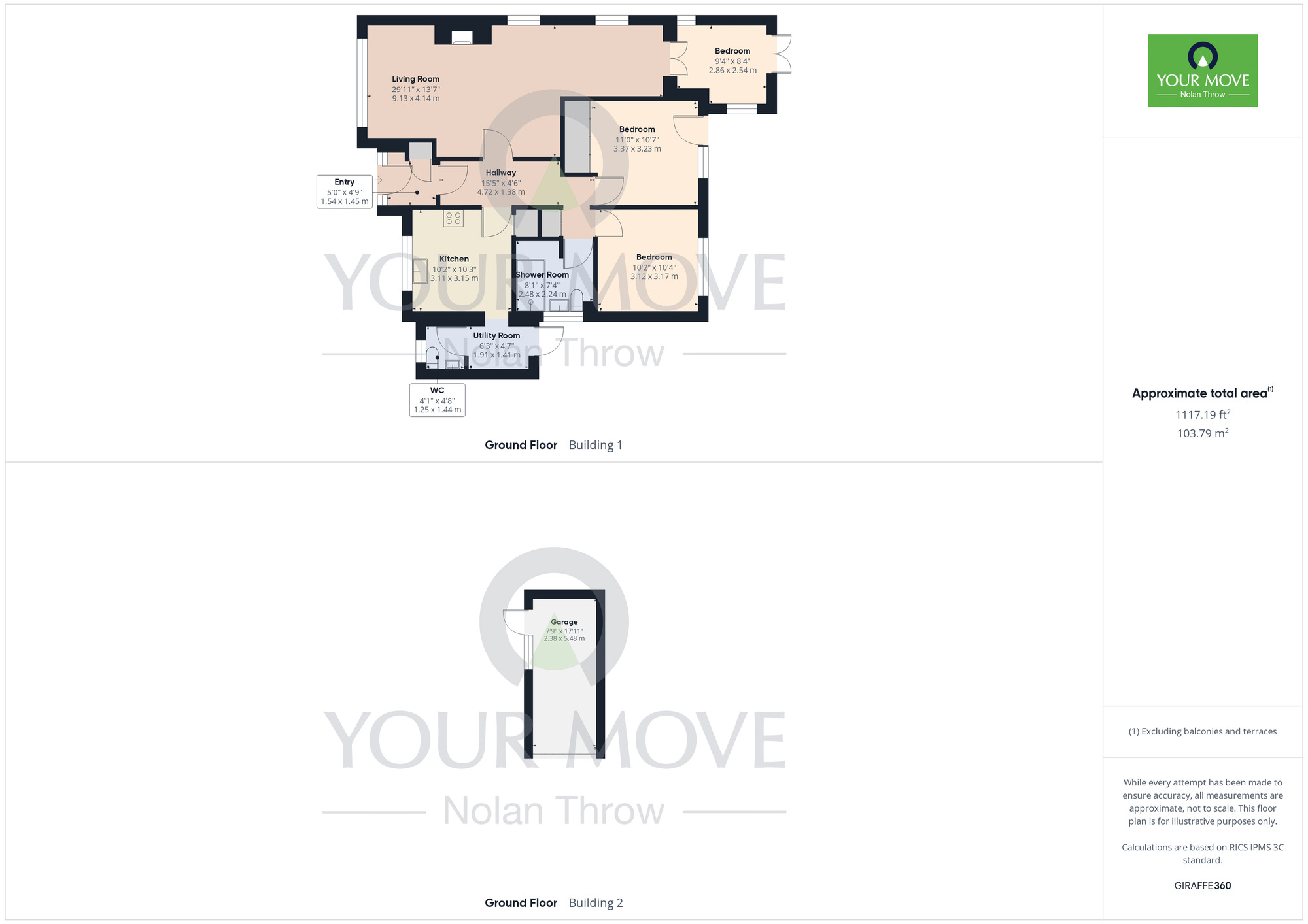 Floorplan of 3 bedroom Detached Bungalow for sale, Knighton Close, Duston, Northampton, NN5