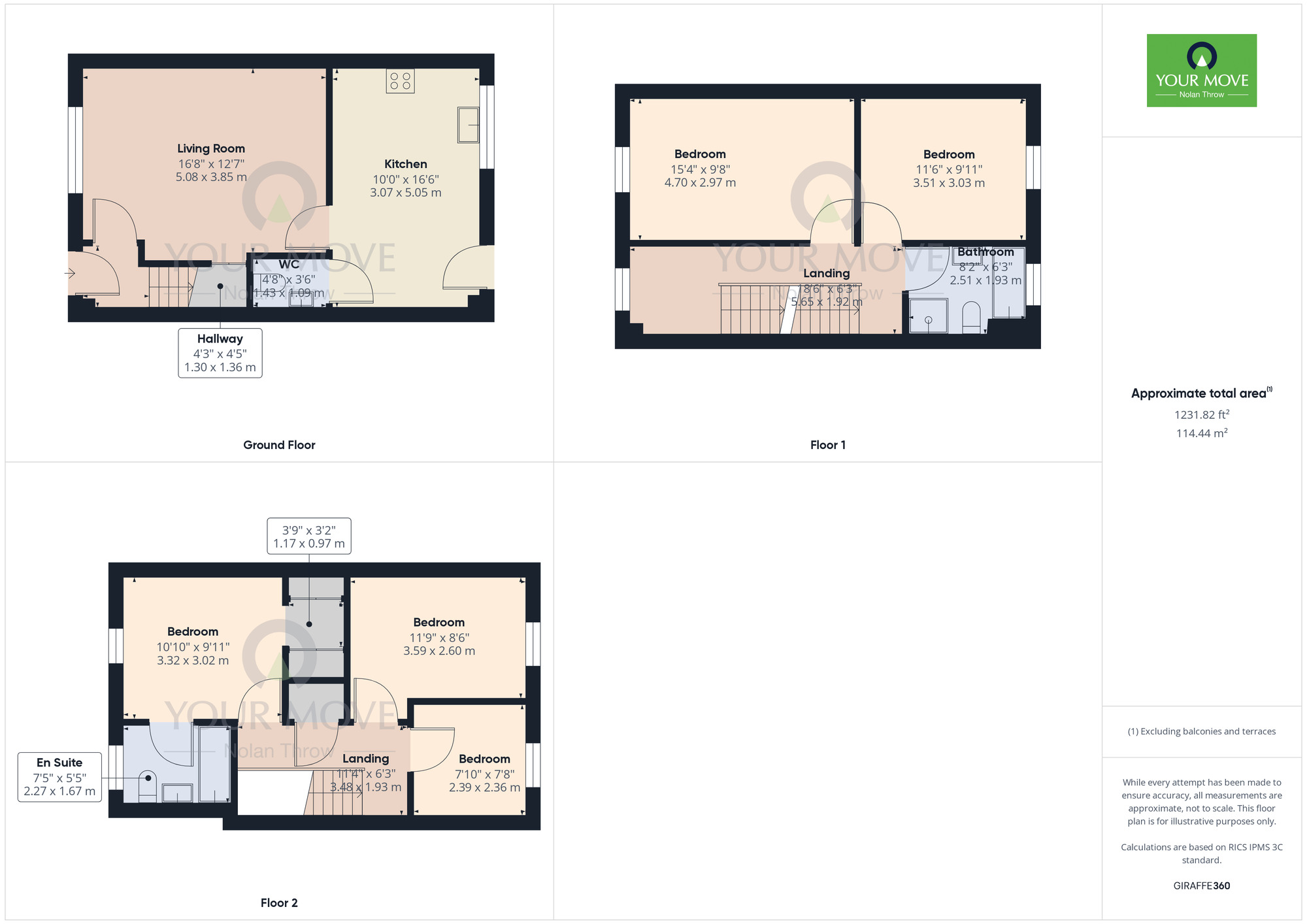 Floorplan of 5 bedroom End Terrace House to rent, Webb Drive, Upton, Northampton, Northamptonshire, NN5